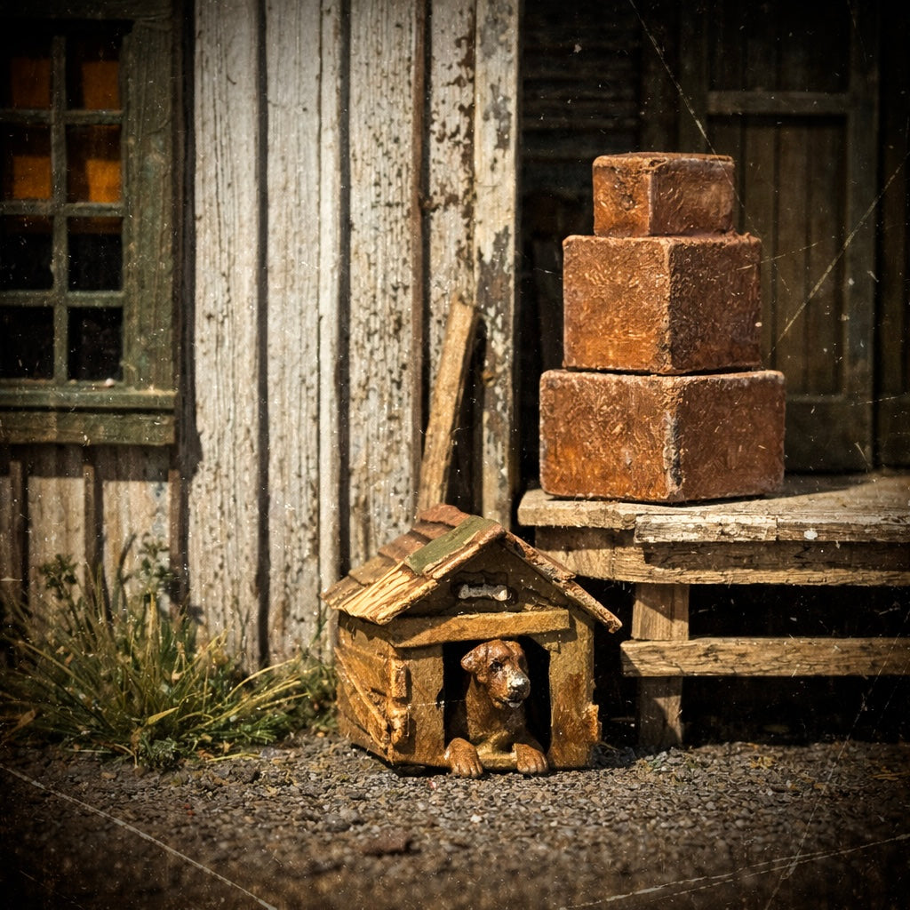 In the Dog House - HO Scale Figure