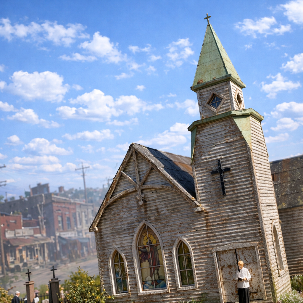 River Bend Chapel / Church & Cemetery - HO Scale Kit