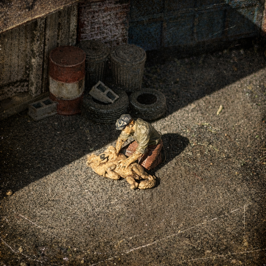 Belly Rub - HO Scale Figure