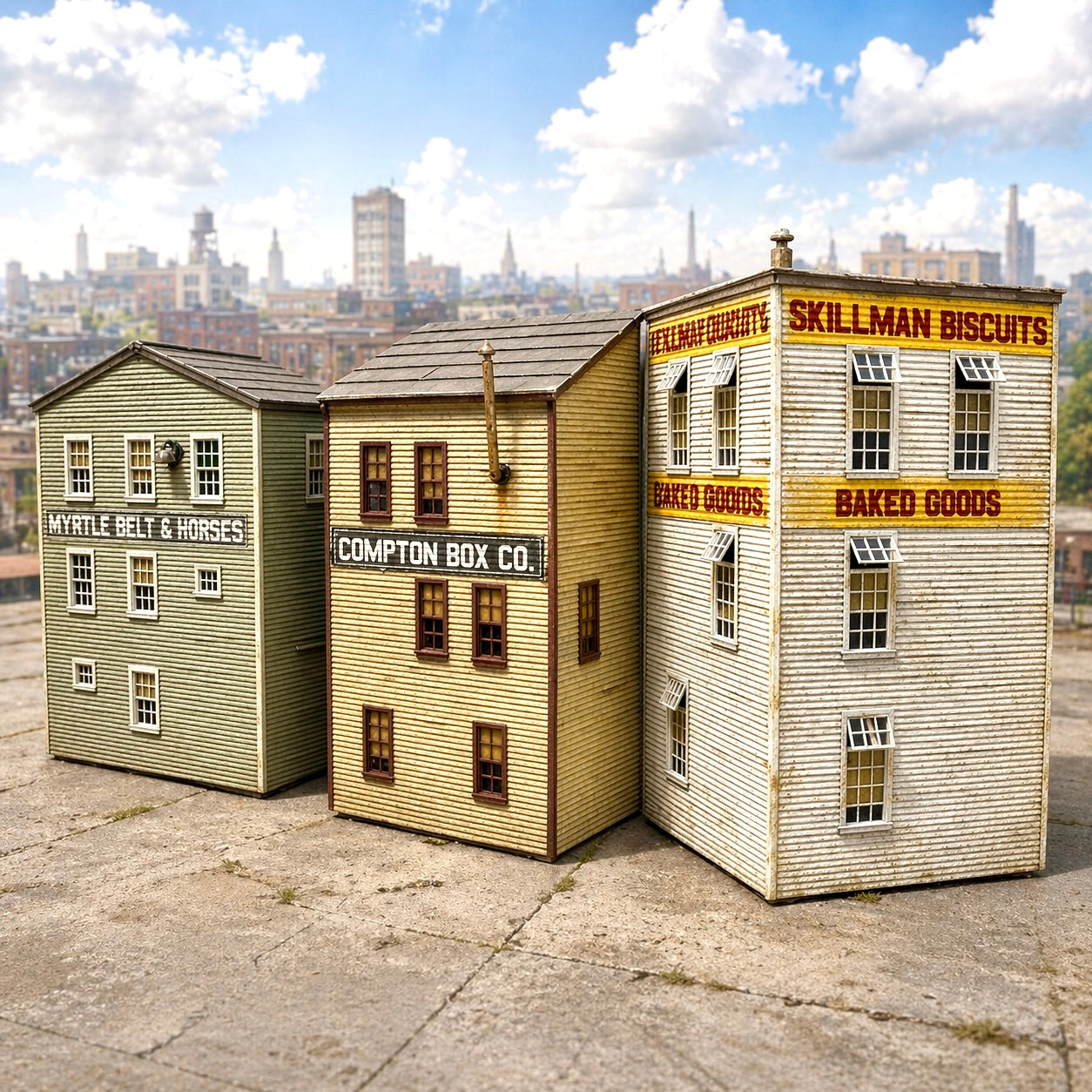 Triple Flats - HO Scale Background Kit