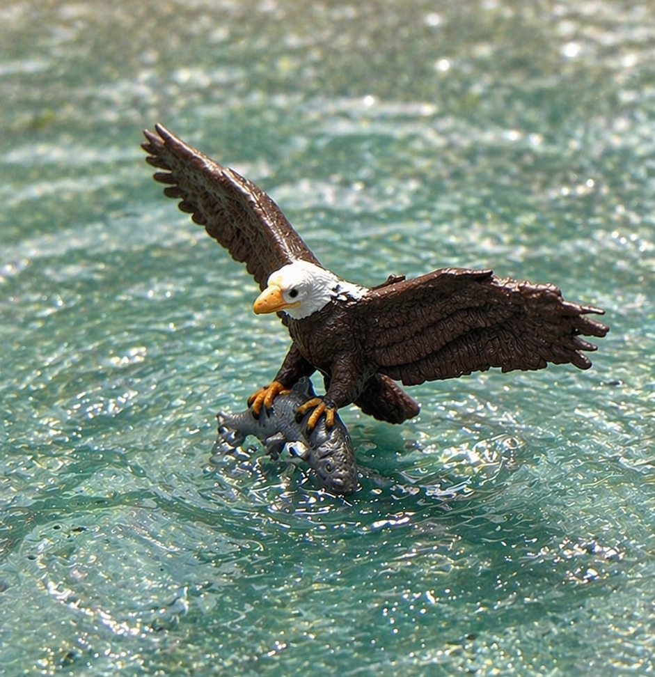 Eagle Vs. Fish - HO Scale Figure