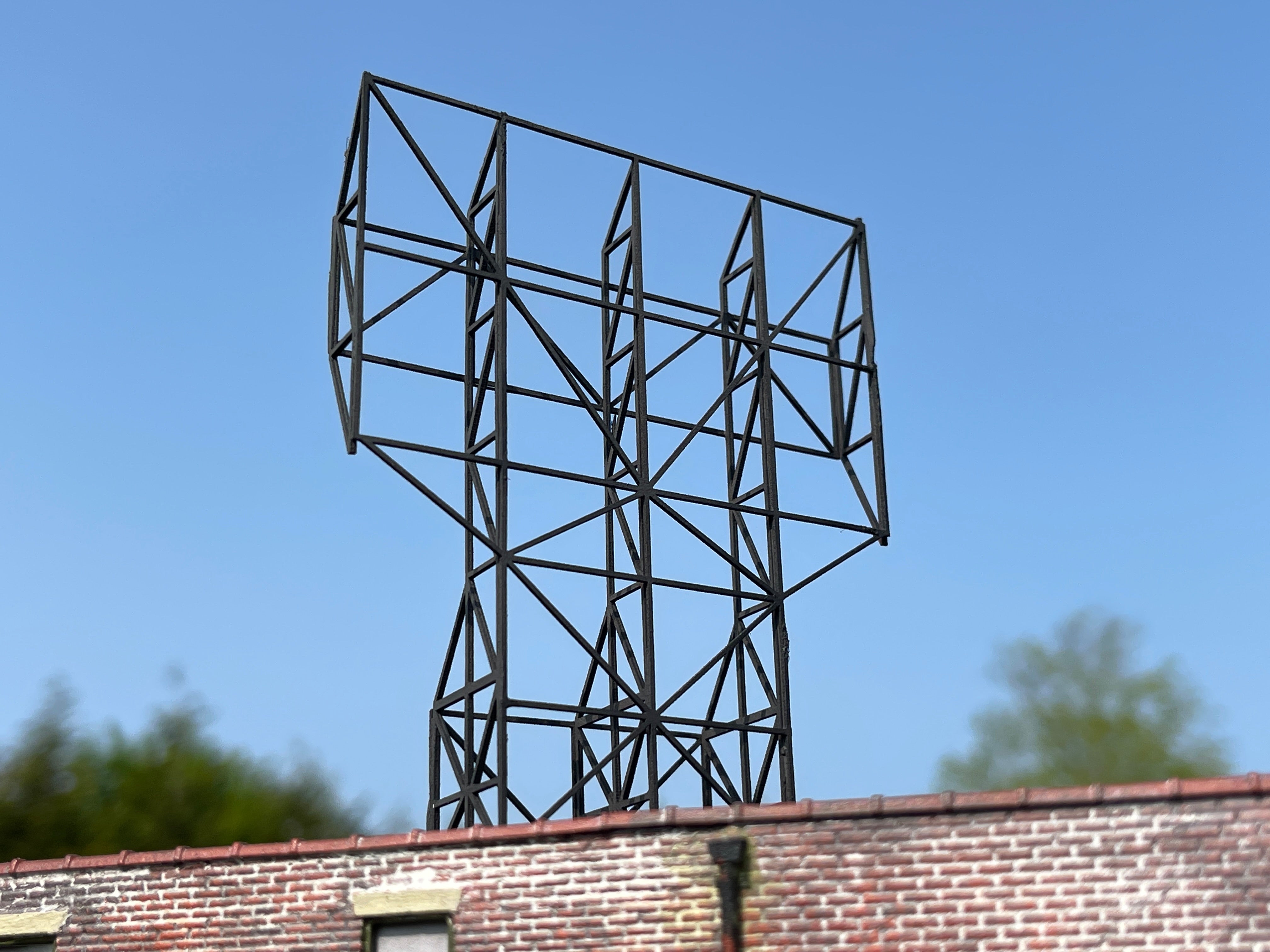 ROOFTOP BILLBOARD FRAME C - HO Scale Kit