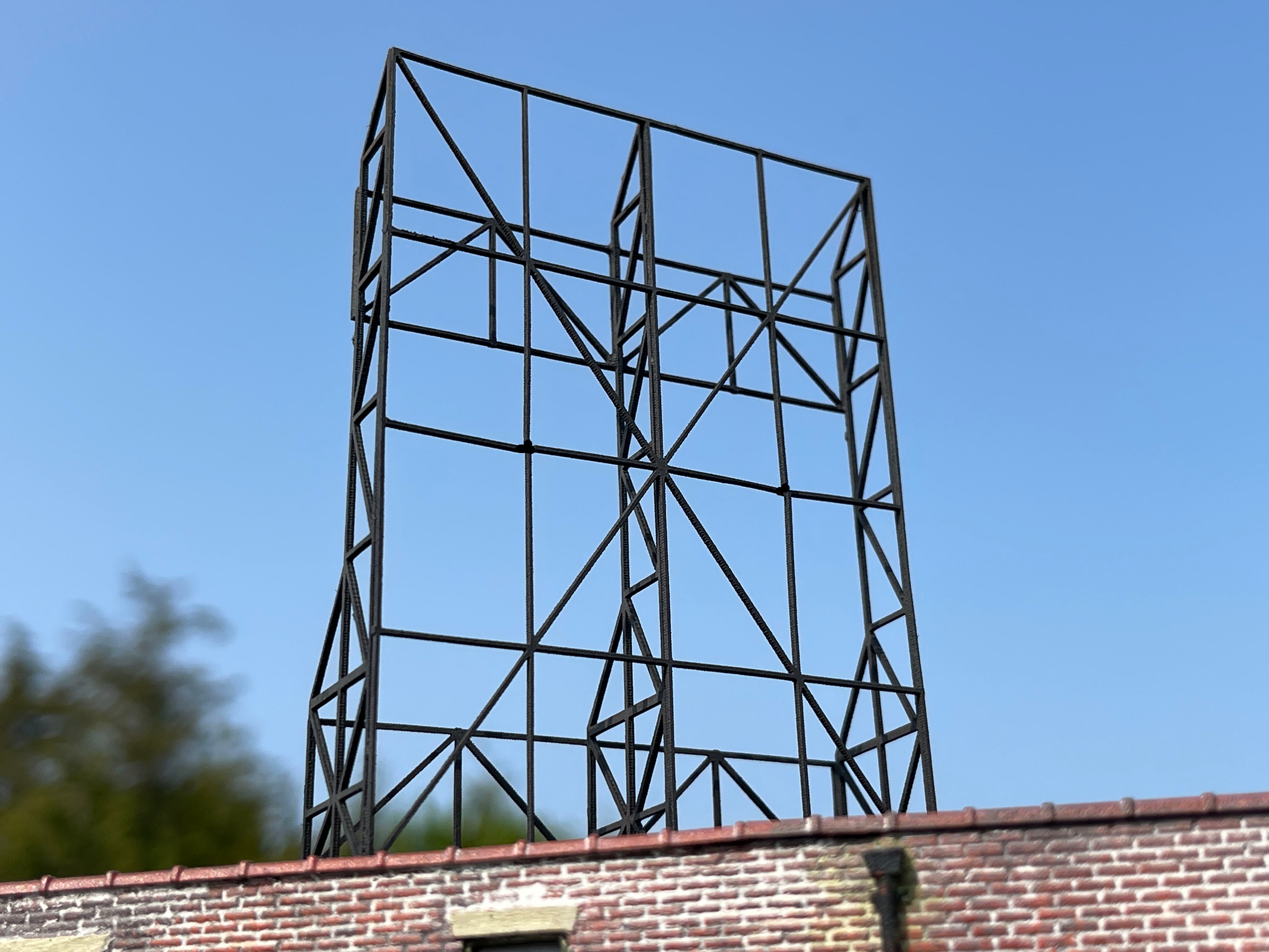 ROOFTOP BILLBOARD FRAME B - HO Scale Kit