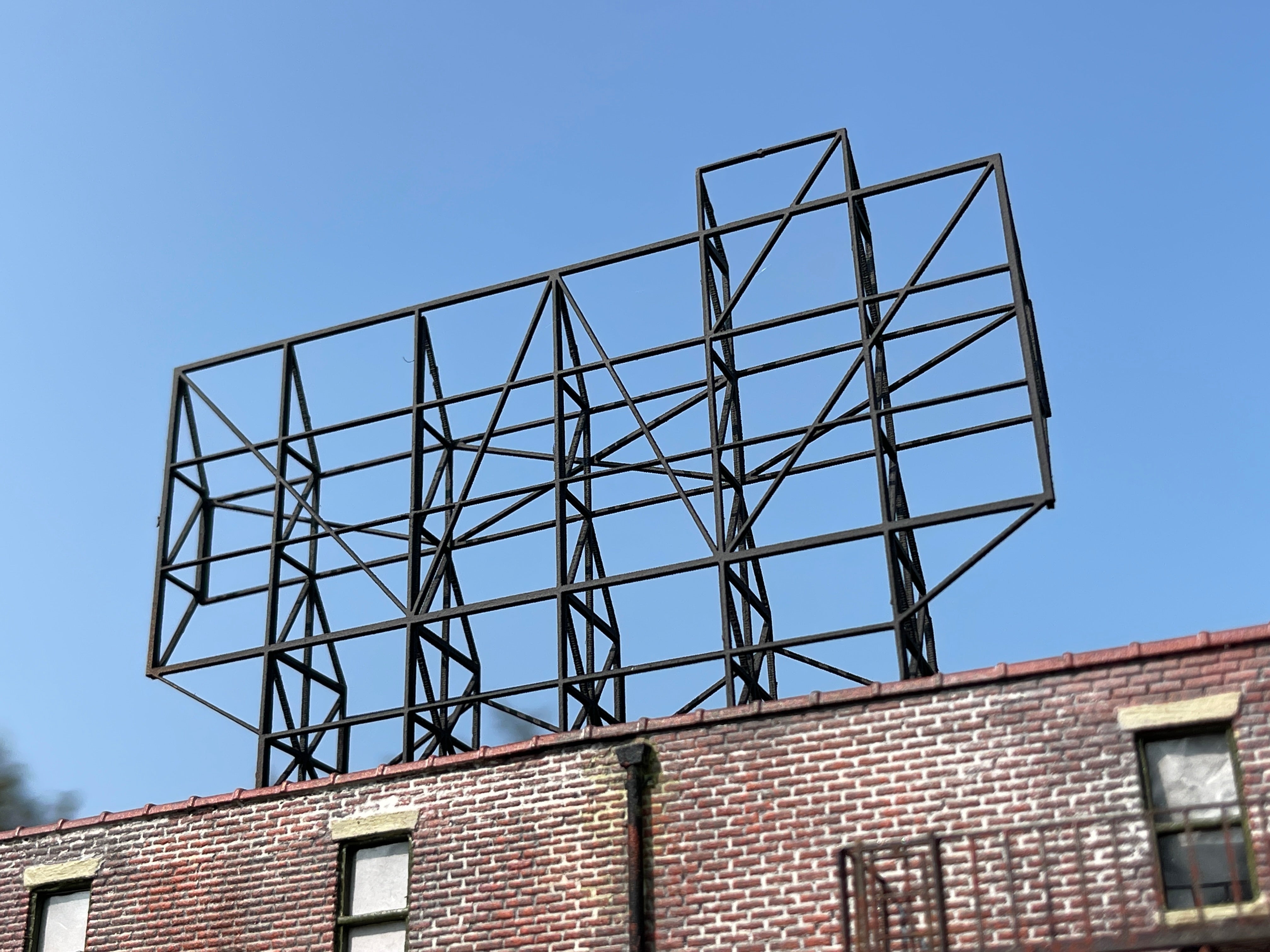 ROOFTOP BILLBOARD FRAME A - HO Scale Kit