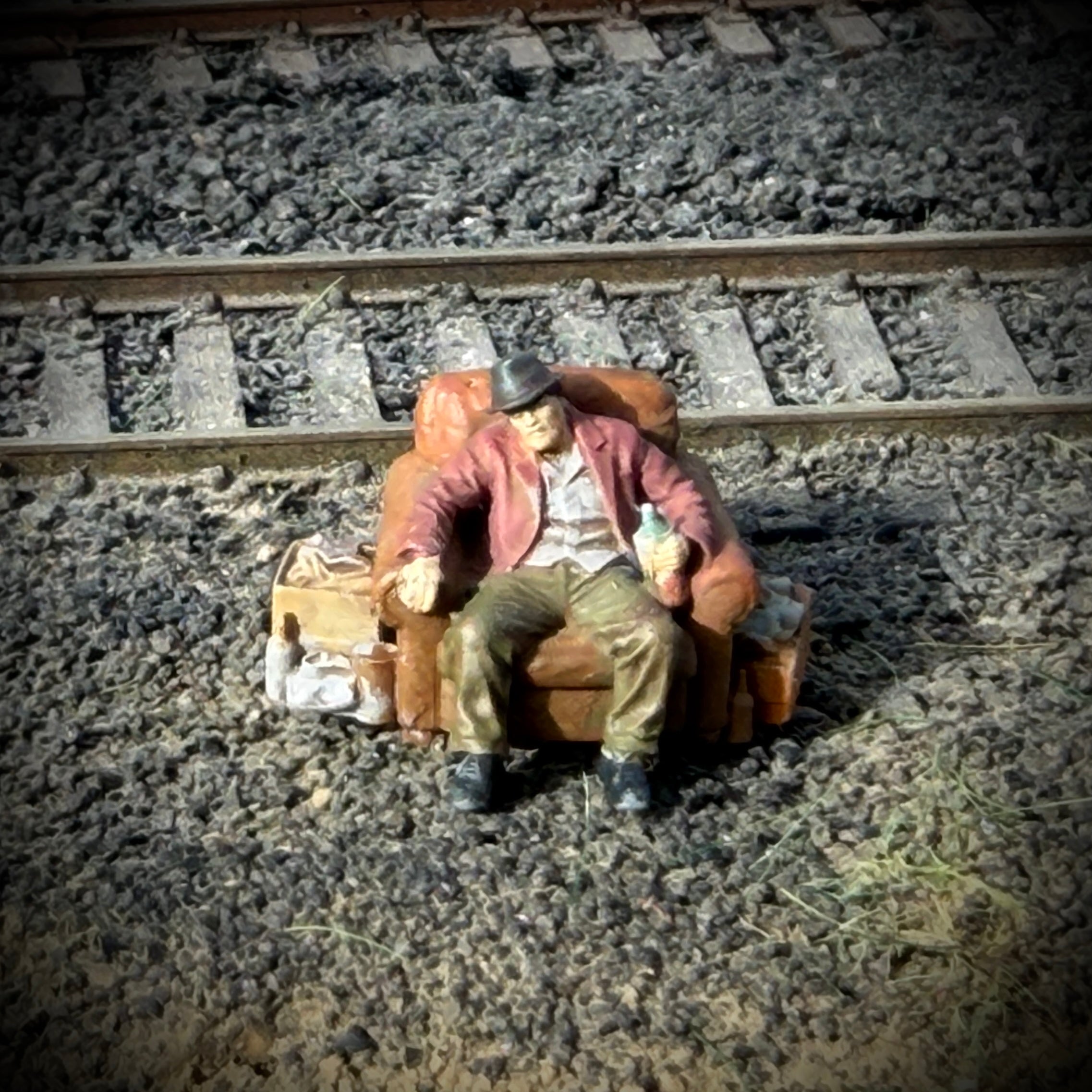 The Bottle Wins- HO Scale Figure
