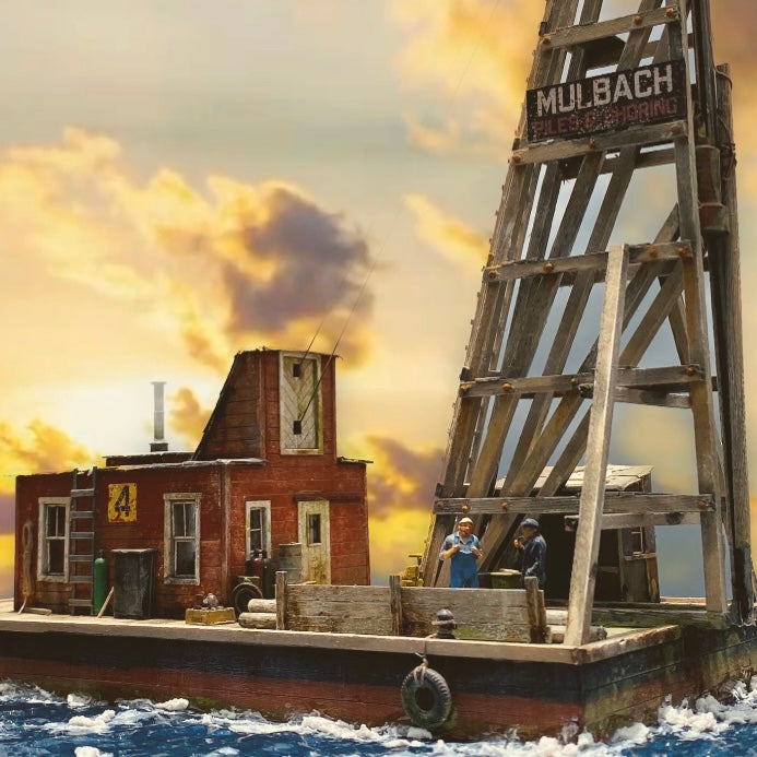 Floating Pile Driver - HO Scale Kit