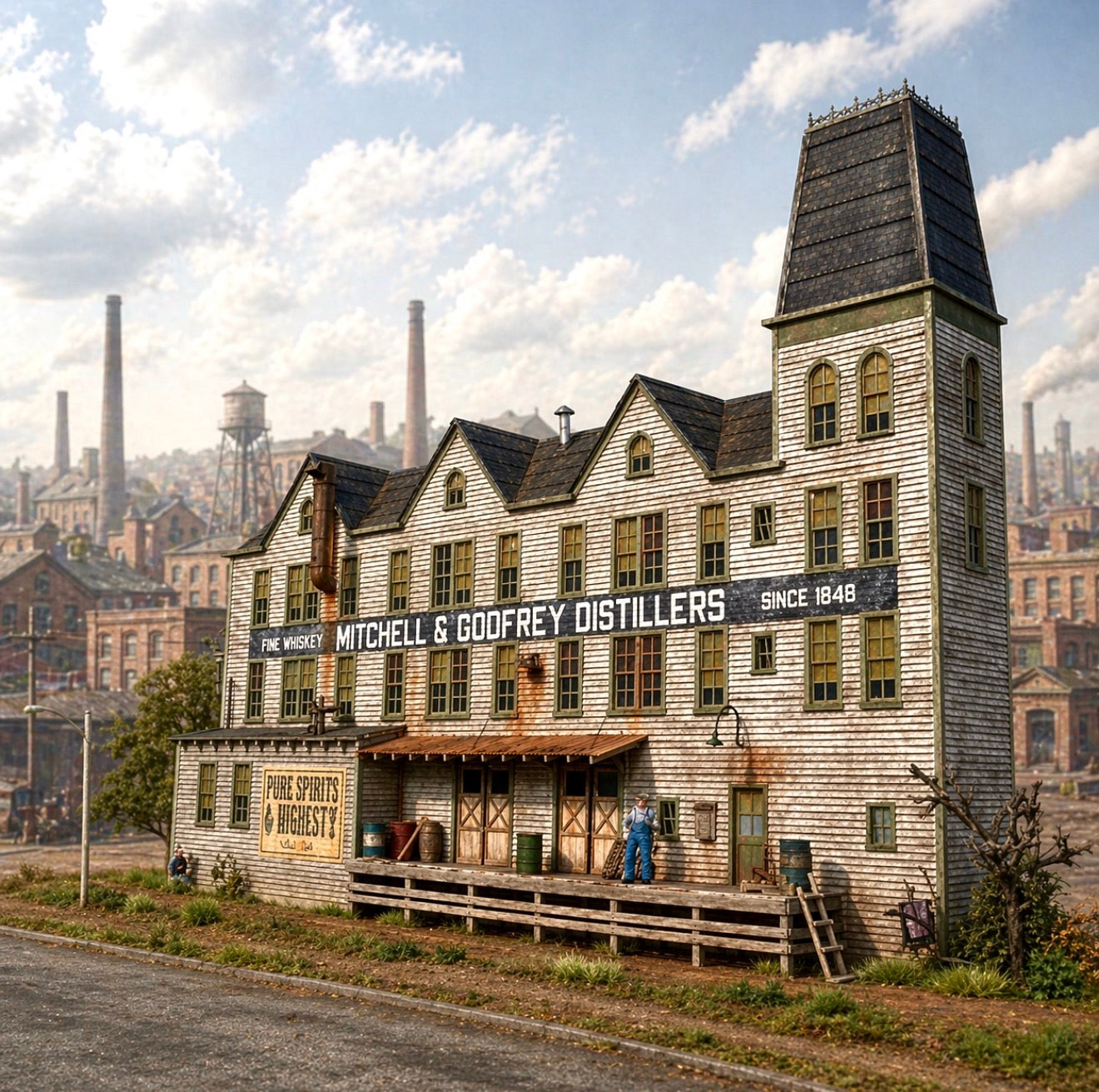 Mitchell Distillers - HO Scale Background Kit