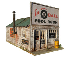 Load image into Gallery viewer, Eight Ball Pool Room- HO Scale Kit
