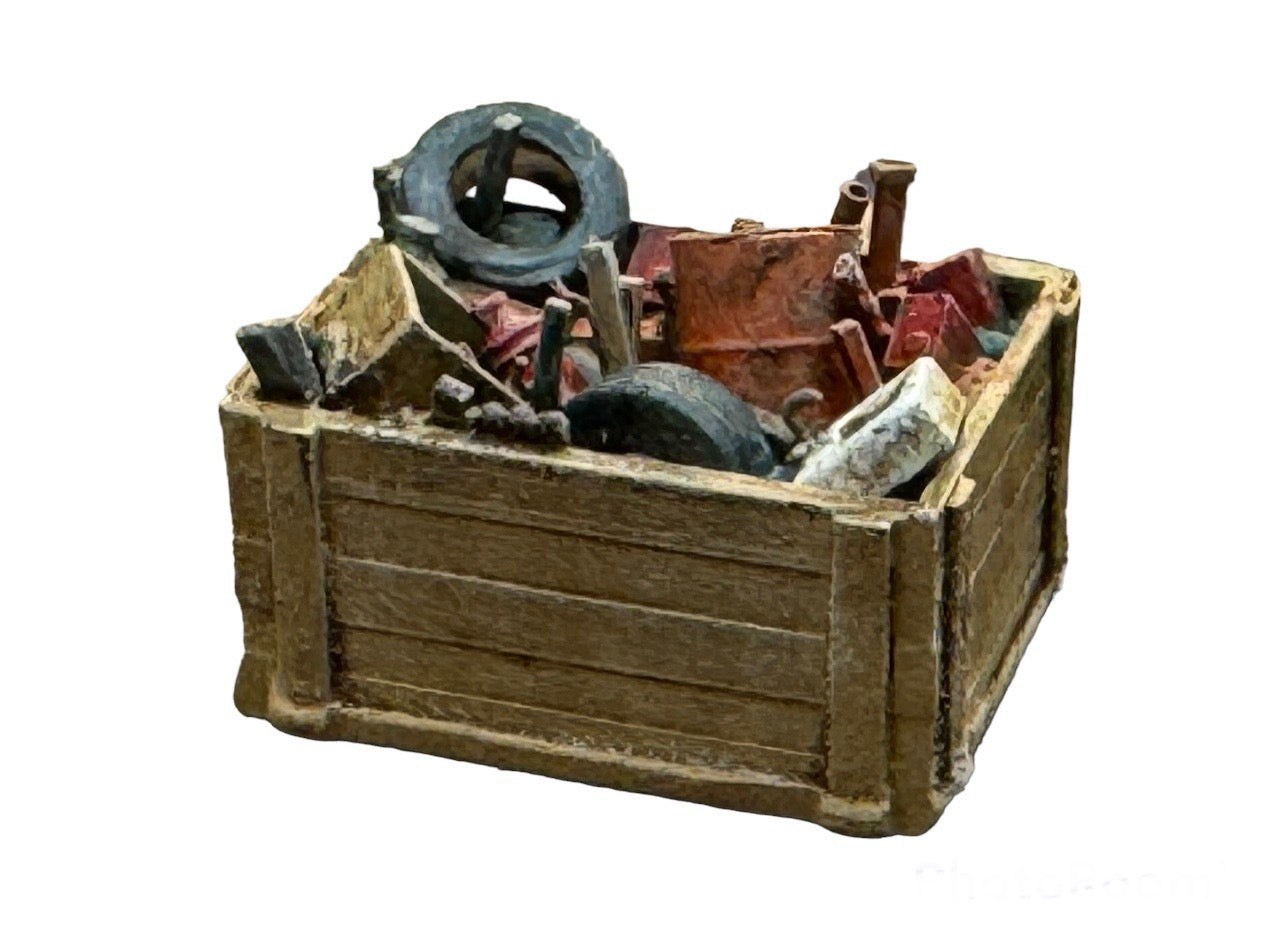 Wood Junk Bin - Resin Detail Part HO Scale
