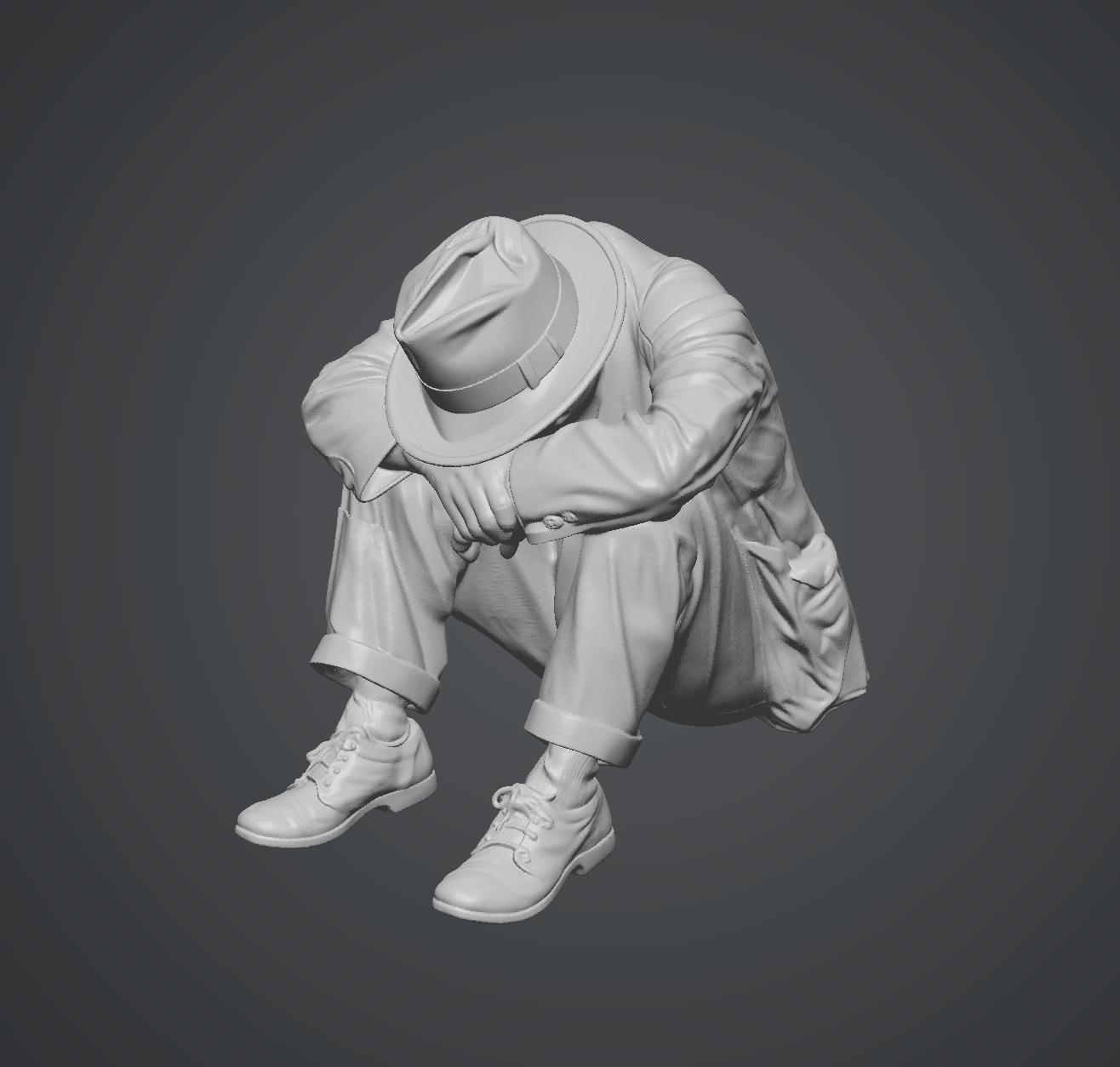 Down and Out - HO Scale Figure