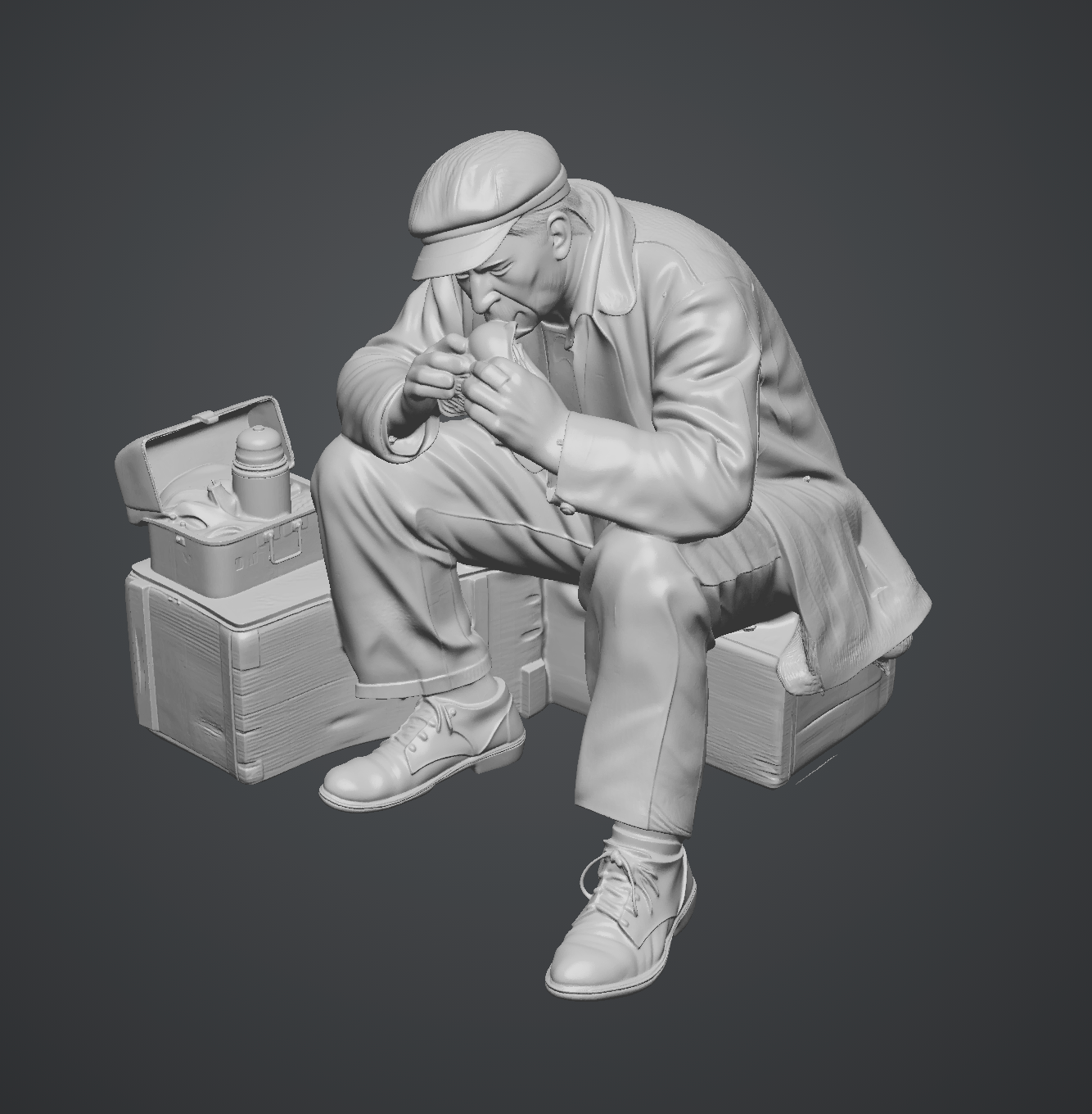 Lunch for One - HO Scale Figure