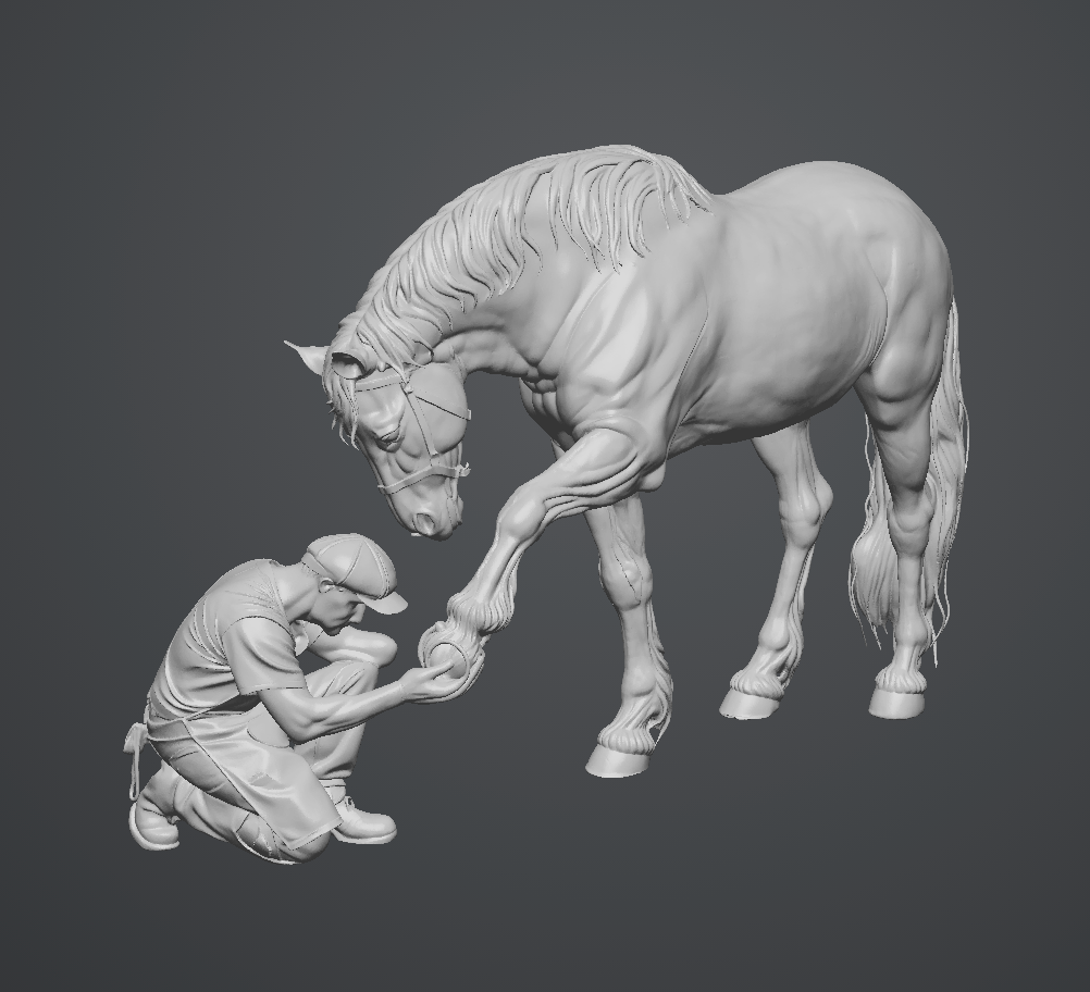 Horseshoe Inspection - HO Scale Figure