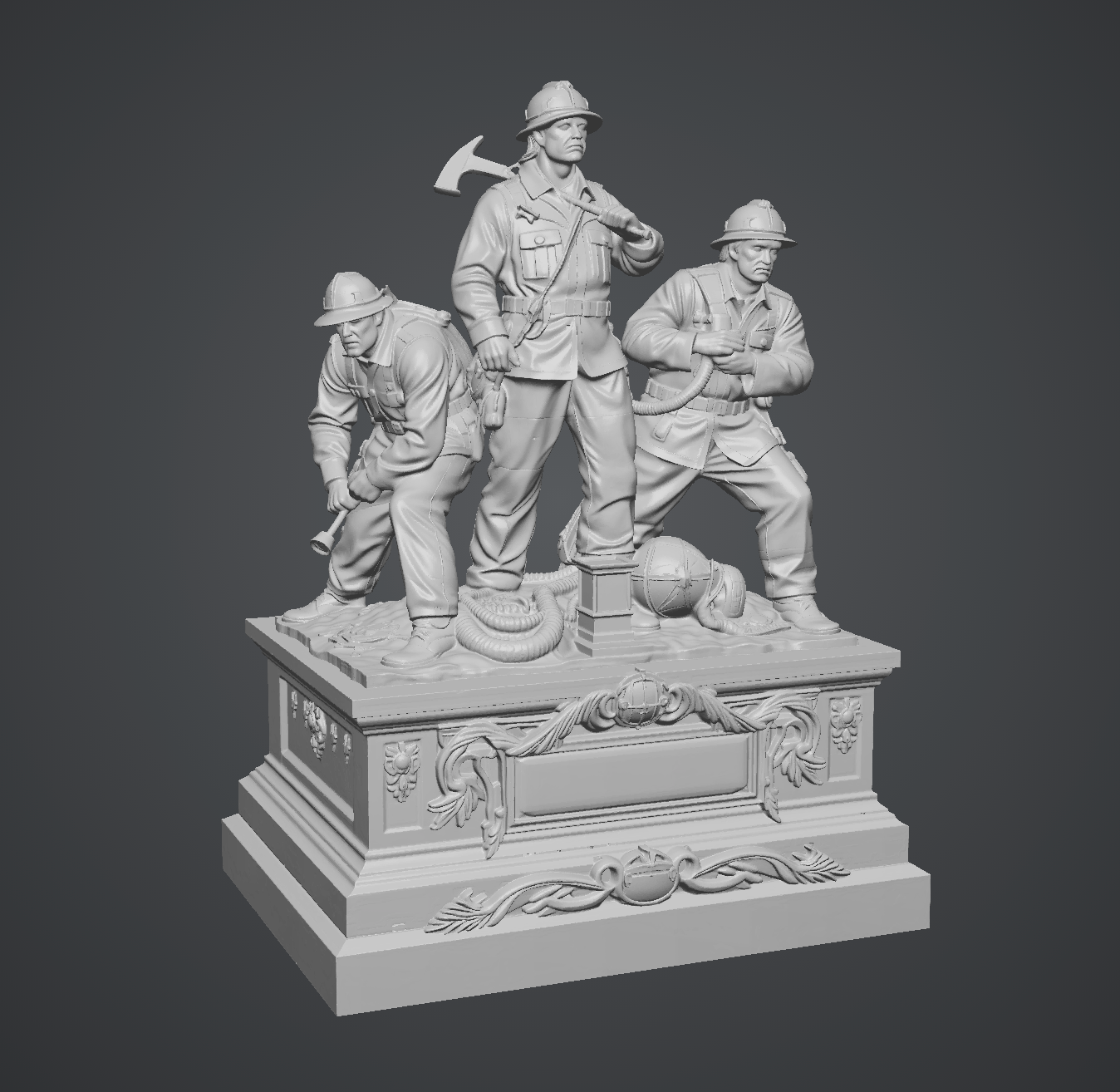 Fireman's Memorial - HO Scale Detail
