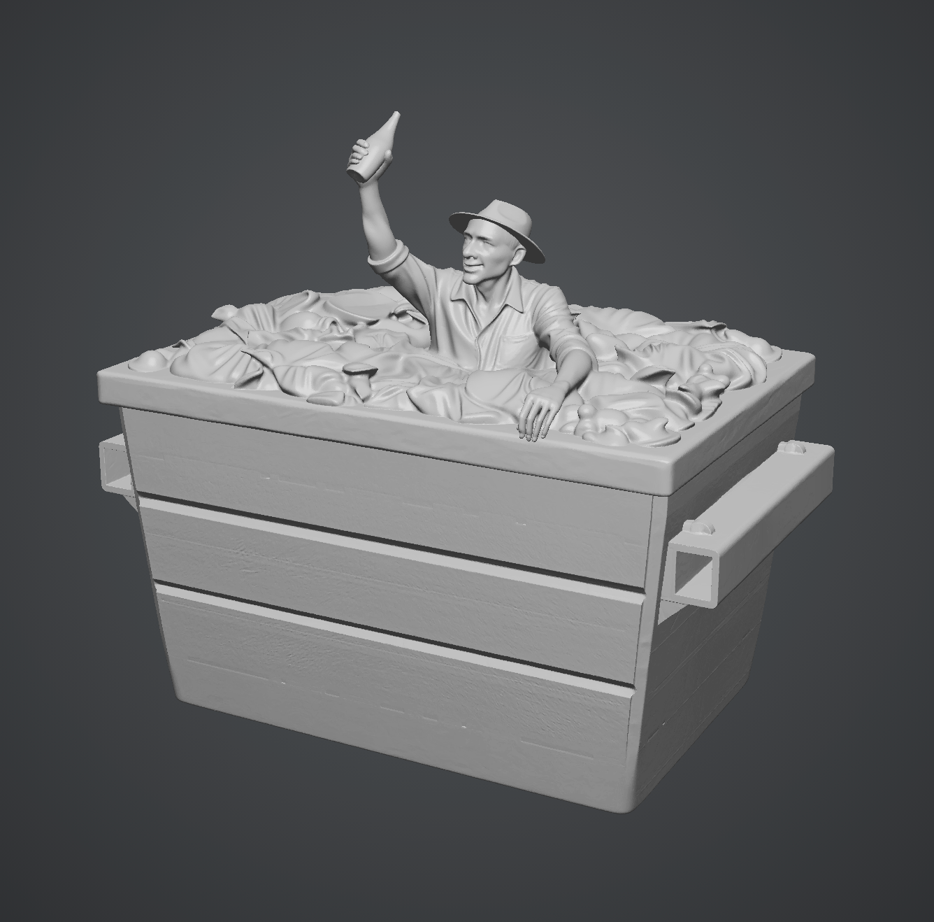 Dumpster Diver - HO Scale Figure