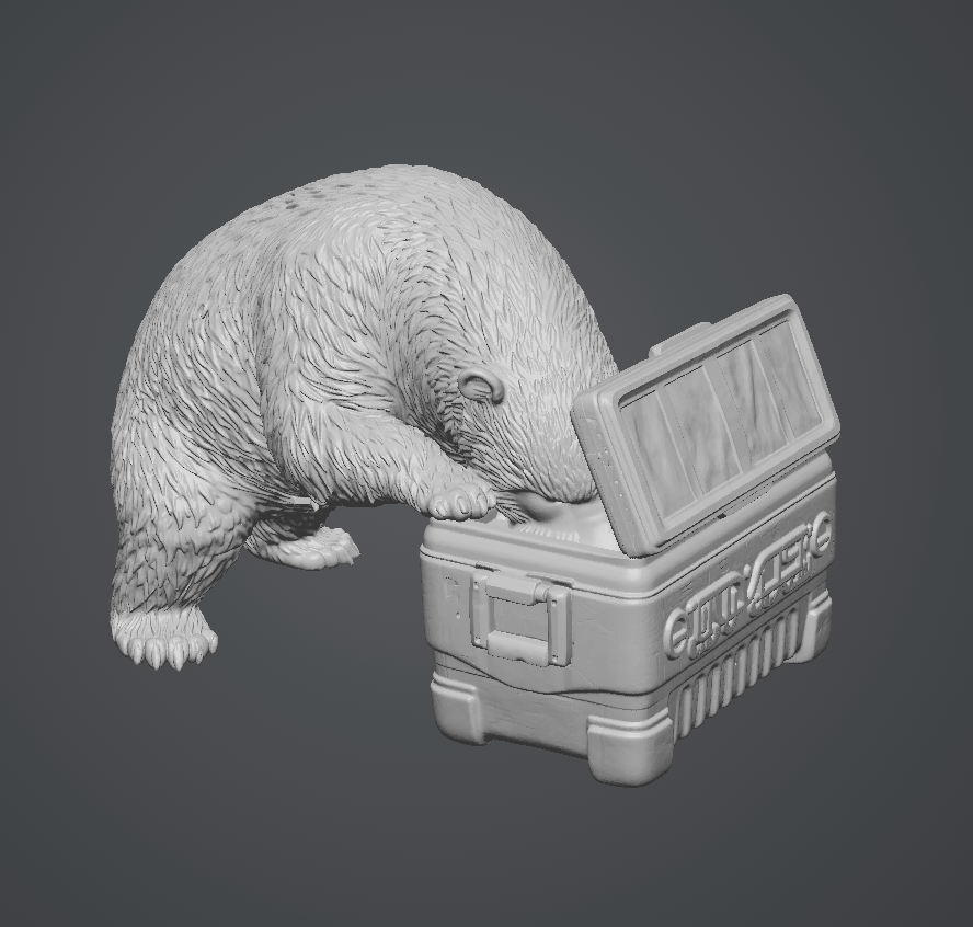 Cooler Bear - HO Scale Figure
