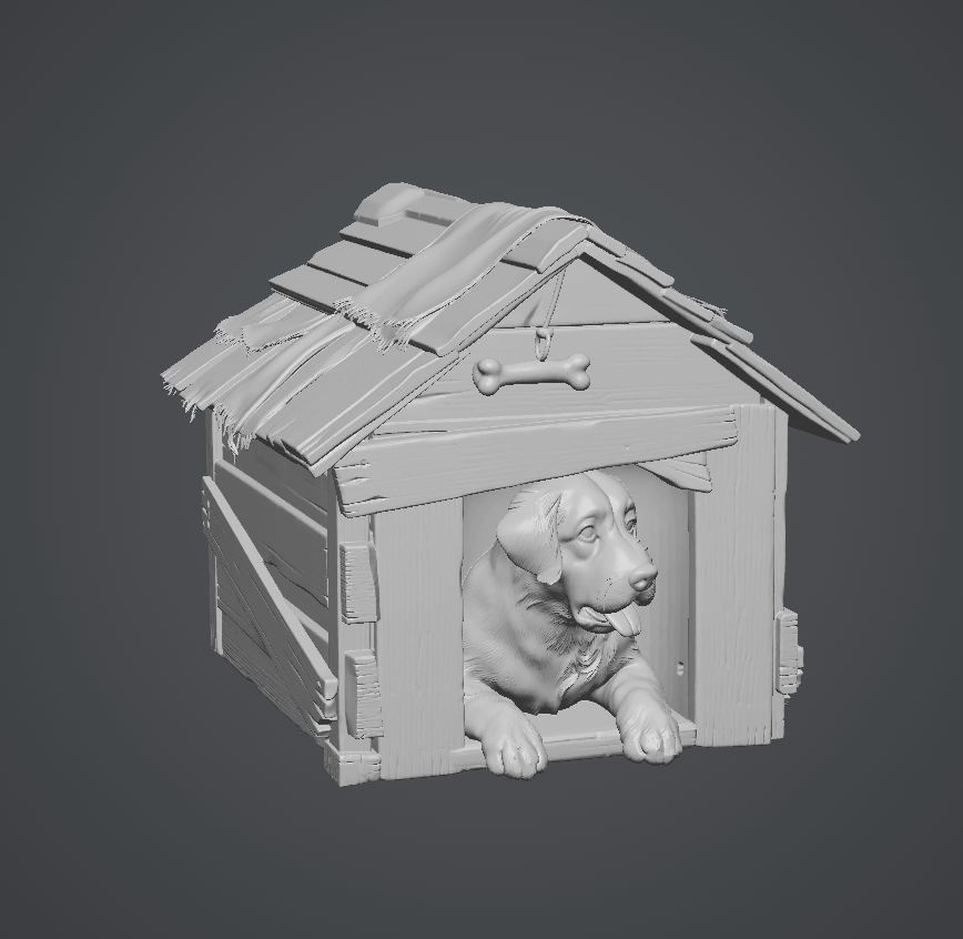In the Dog House - HO Scale Figure