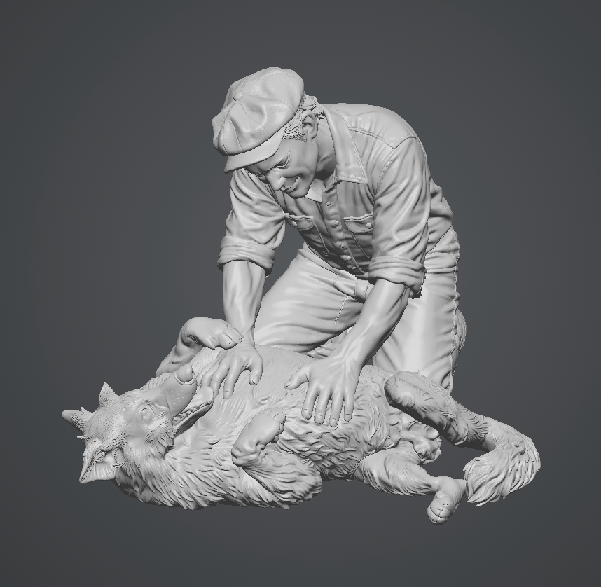 Belly Rub - HO Scale Figure