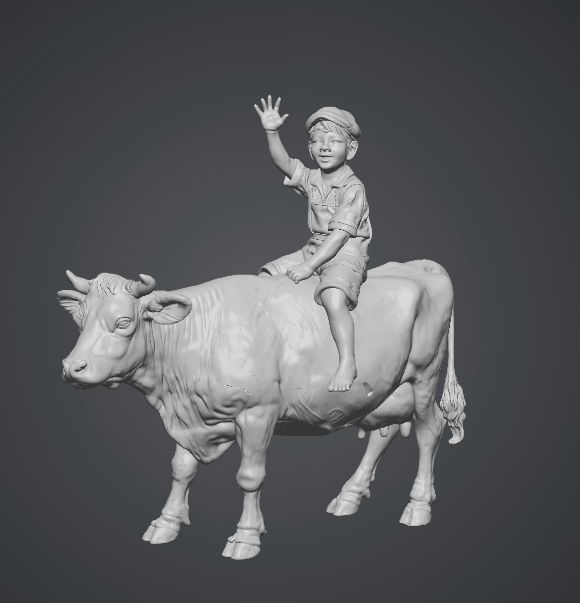 Ride 'em Kid - HO Scale Figure