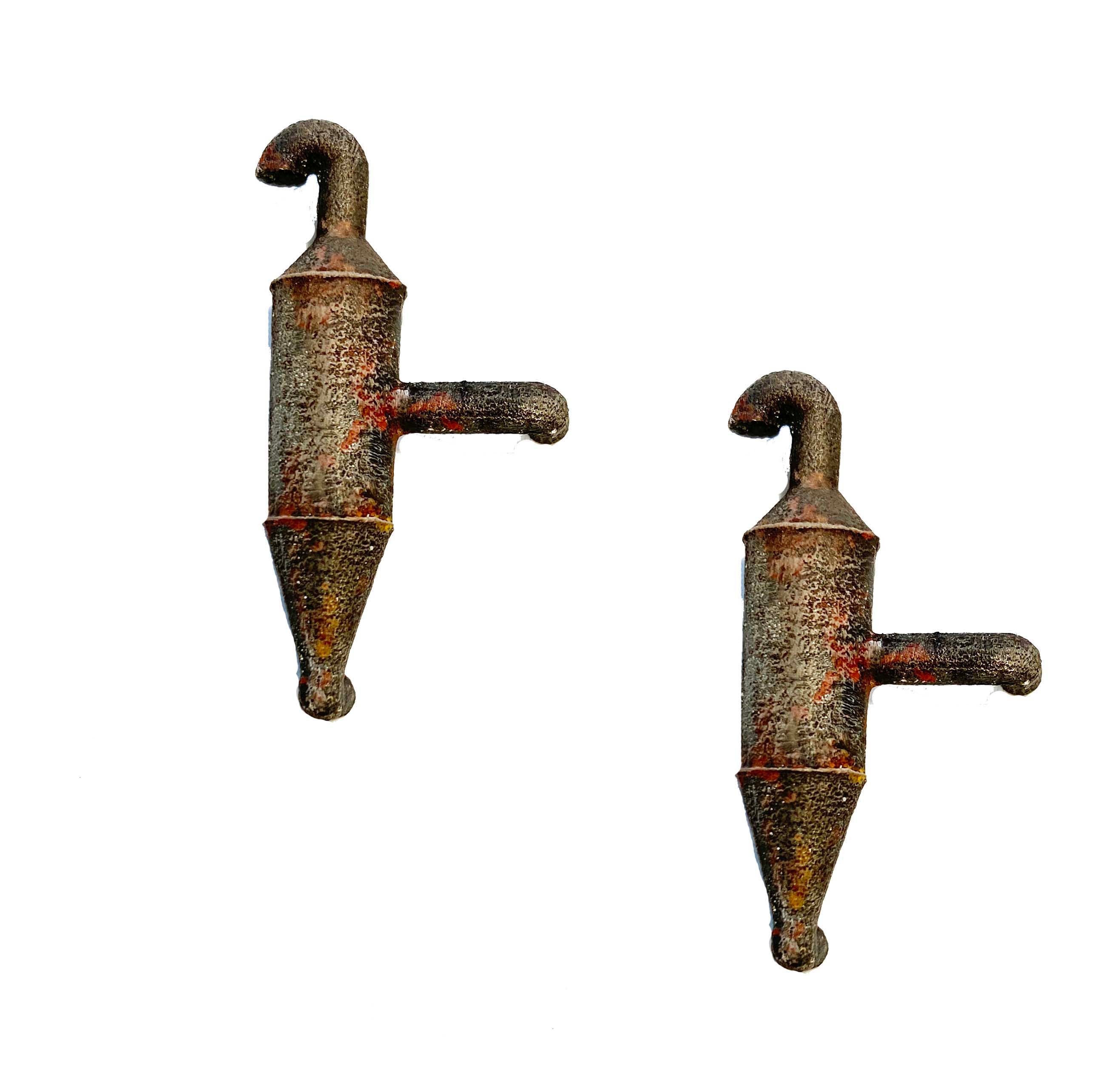 Dust Collector / Wall Mounted Set of 2 - Metal Detail Part HO Scale