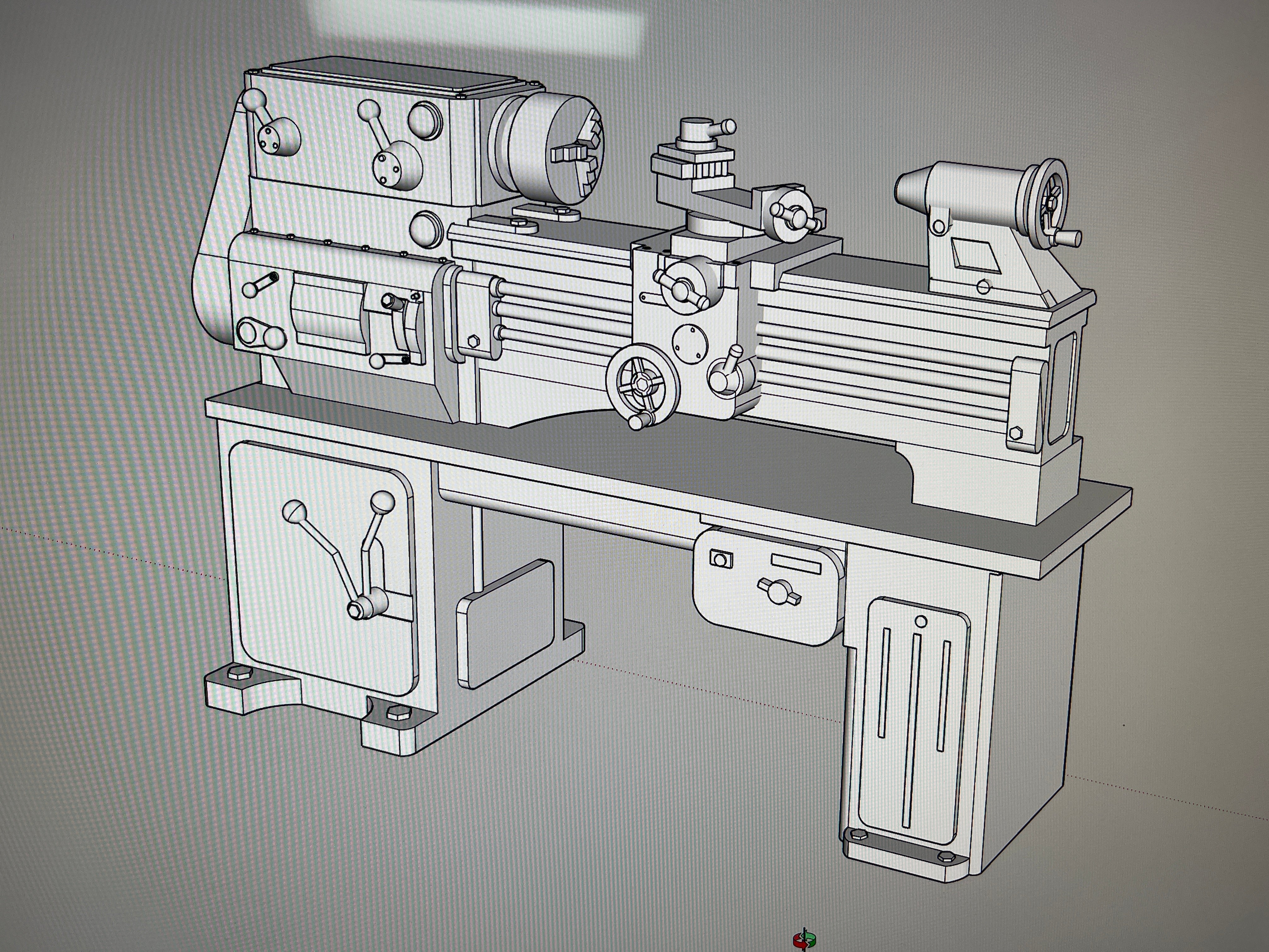 Large Metal Lathe - Resin Detail Part HO Scale
