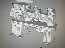 Load image into Gallery viewer, Large Metal Lathe  - Resin Detail Part HO Scale