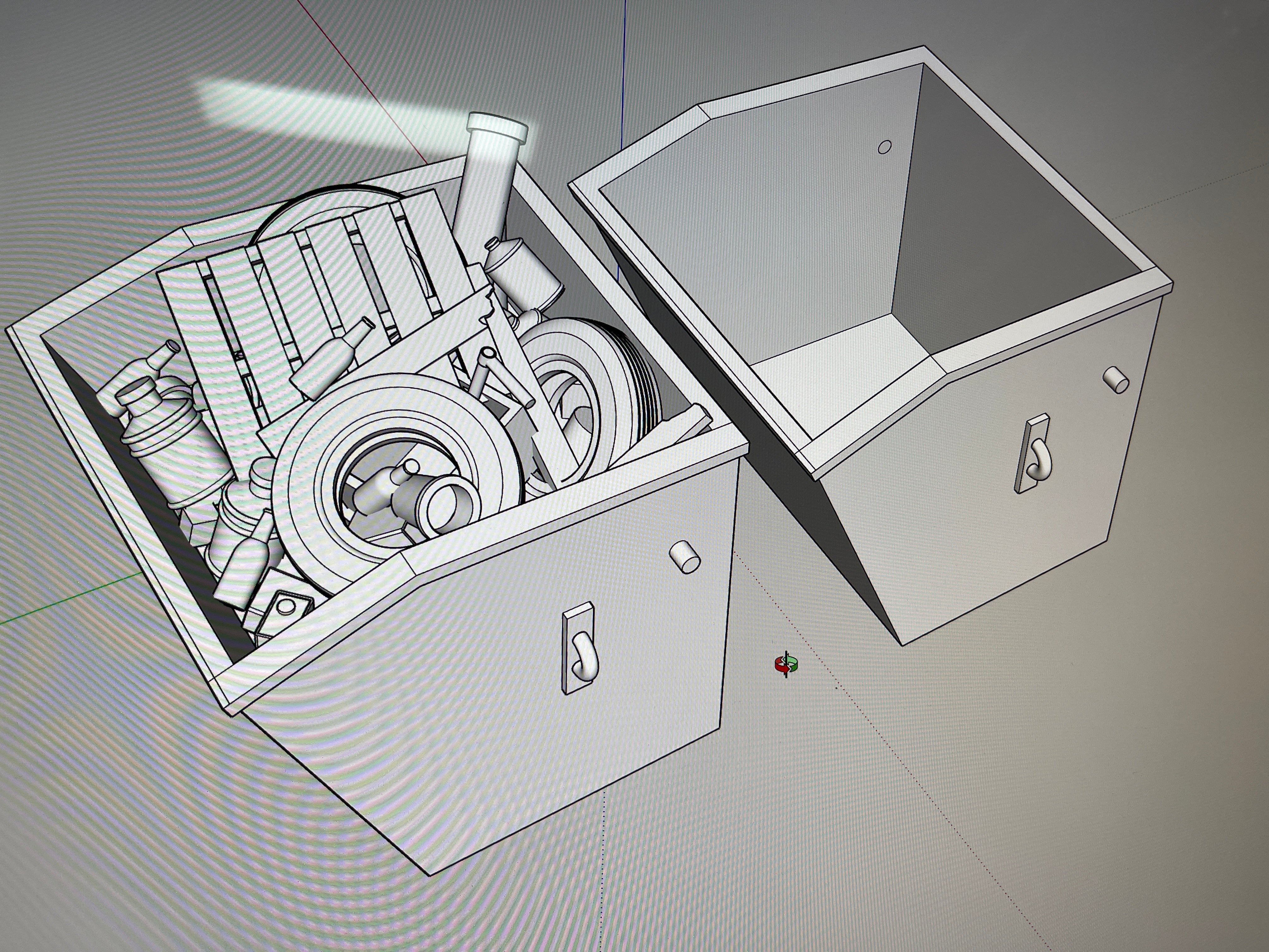 Vintage Dumpsters (2) - Resin Detail Part HO Scale