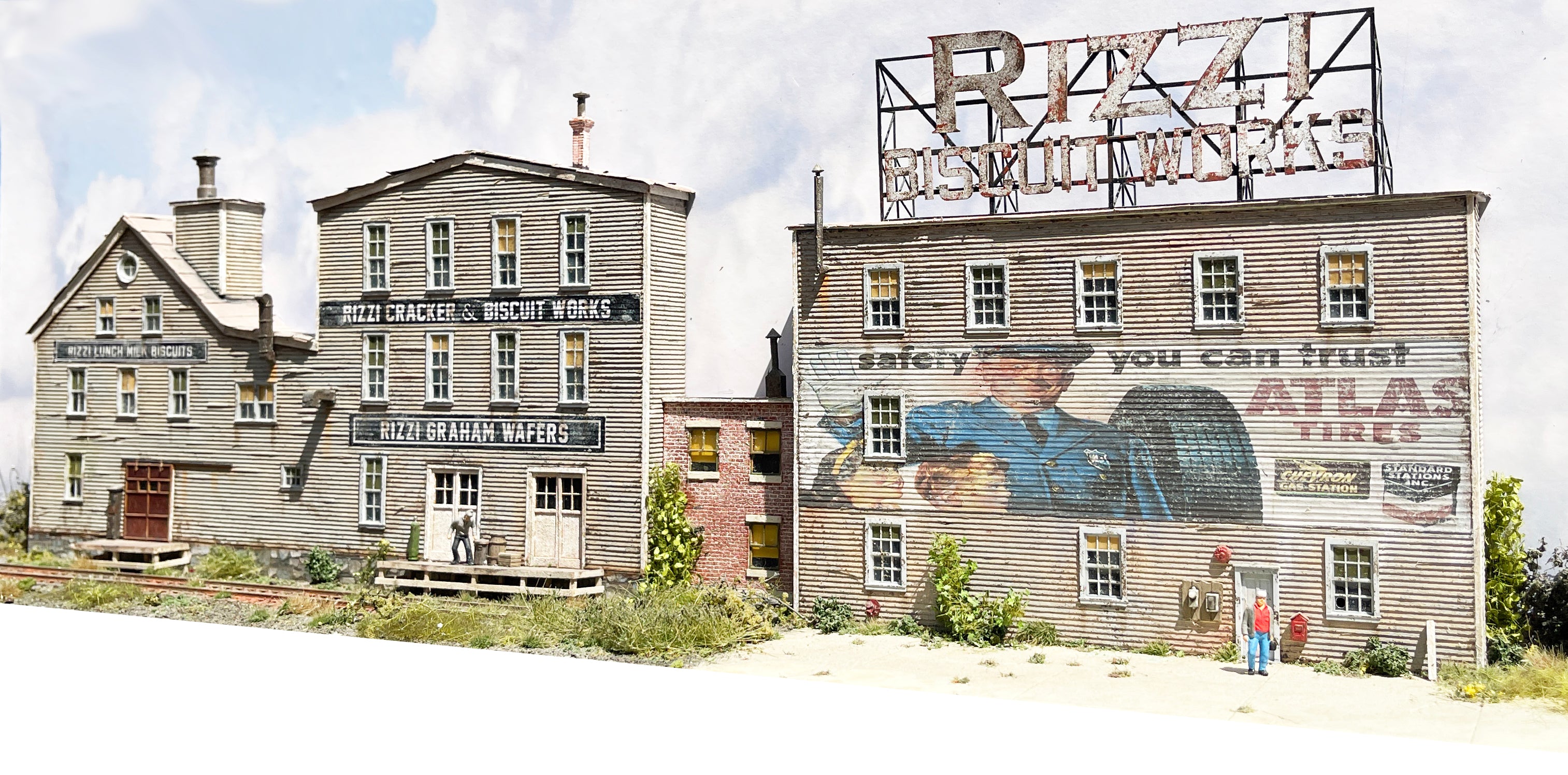 Rizzi Biscuit Co. - HO Scale Background Kit