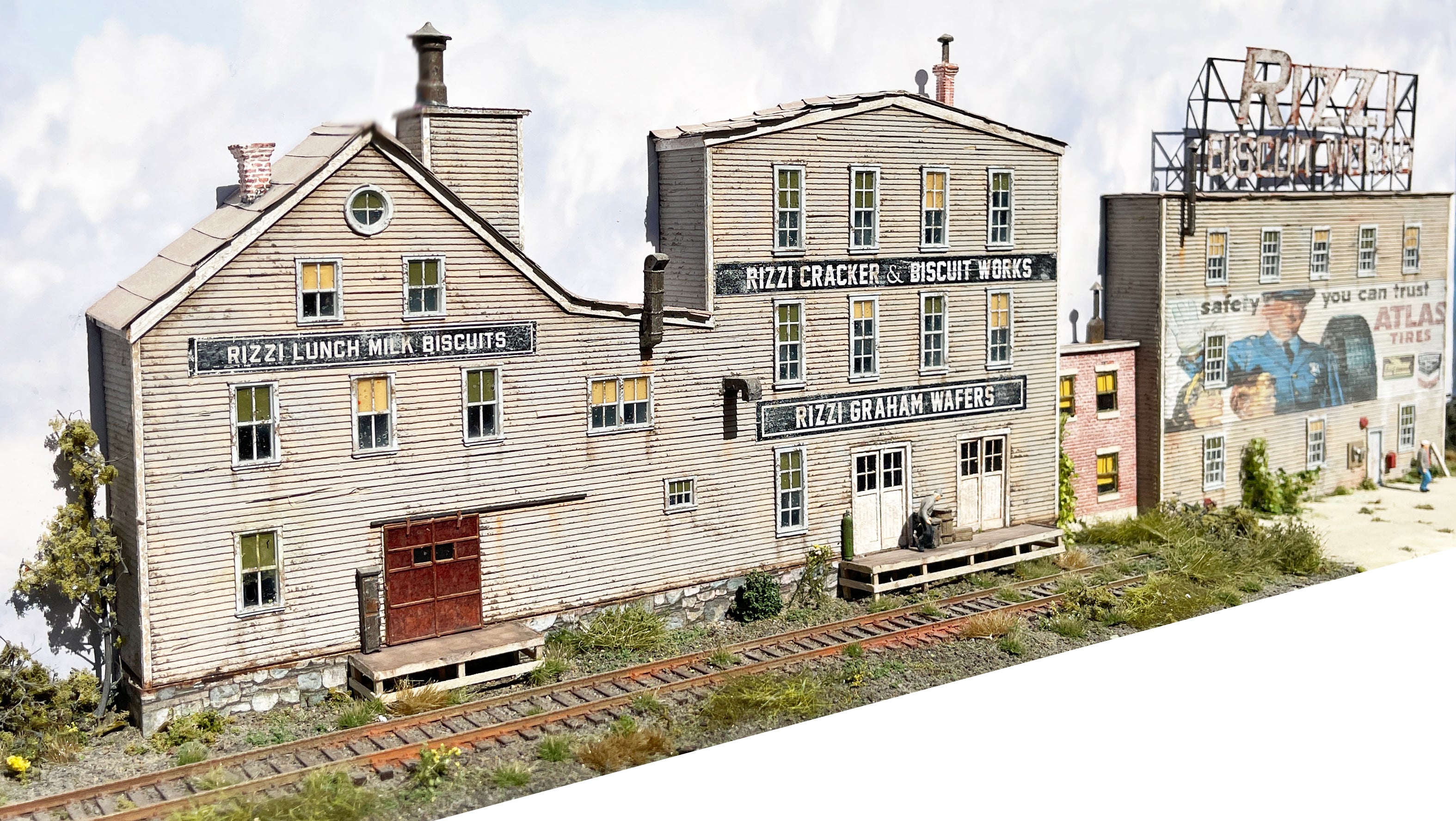 Rizzi Biscuit Co. - HO Scale Background Kit