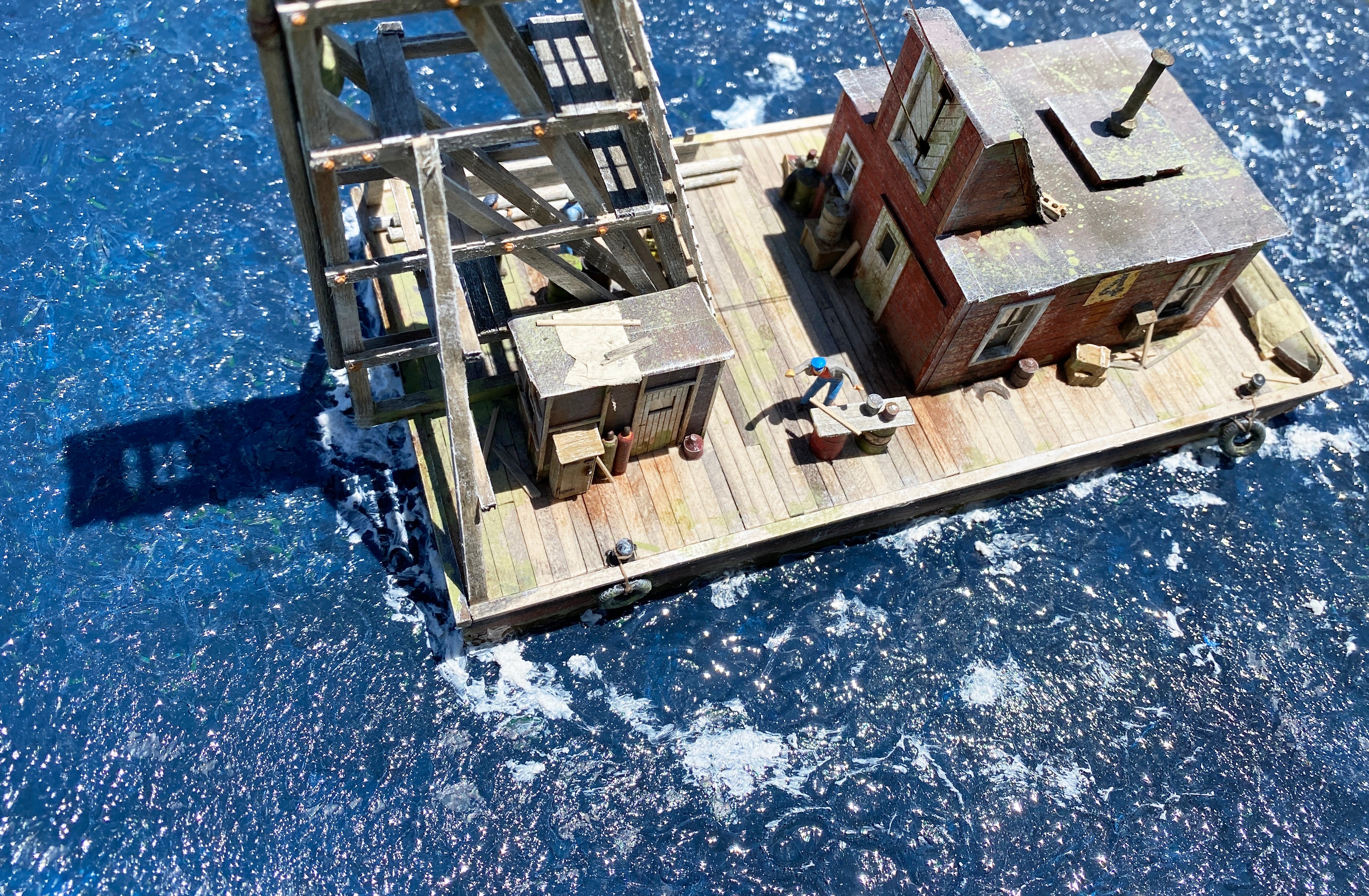 Floating Pile Driver - HO Scale Kit