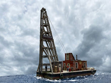 Load image into Gallery viewer, Floating Pile Driver -  HO Scale Kit