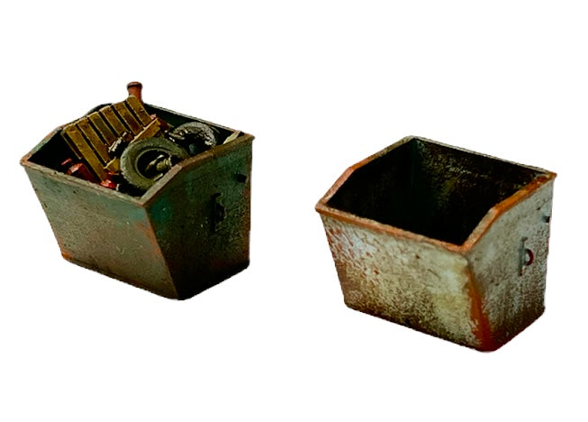 Vintage Dumpsters (2) - Resin Detail Part HO Scale
