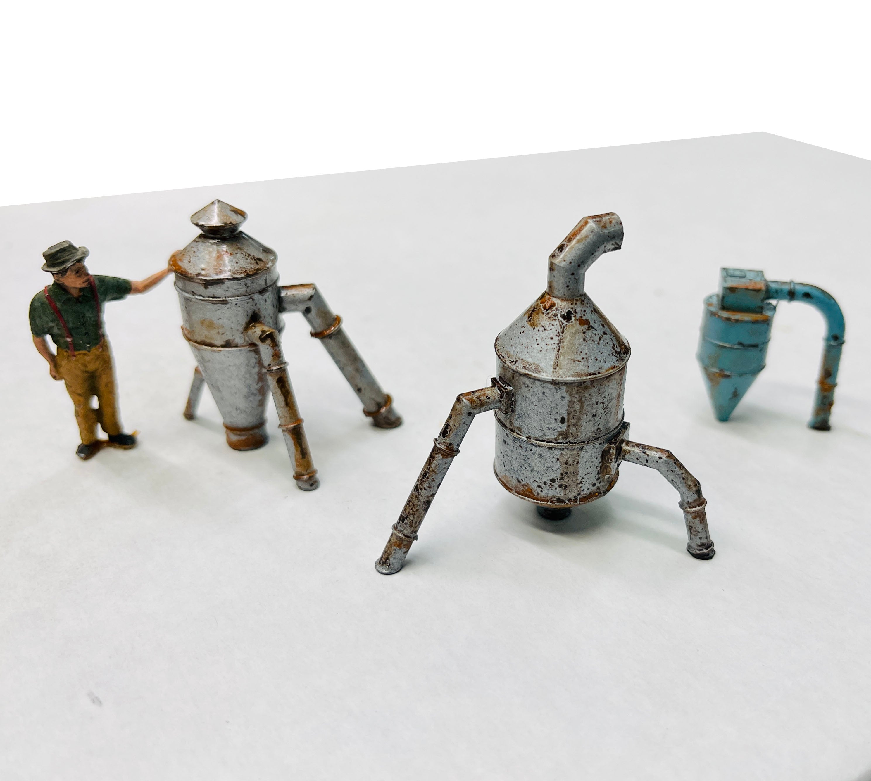 Rooftop Dust Collectors (3)- Resin Detail Part O Scale
