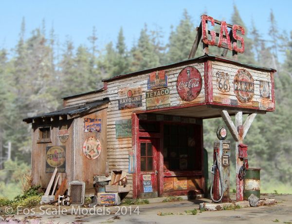 The Gas Station- O Scale Kit