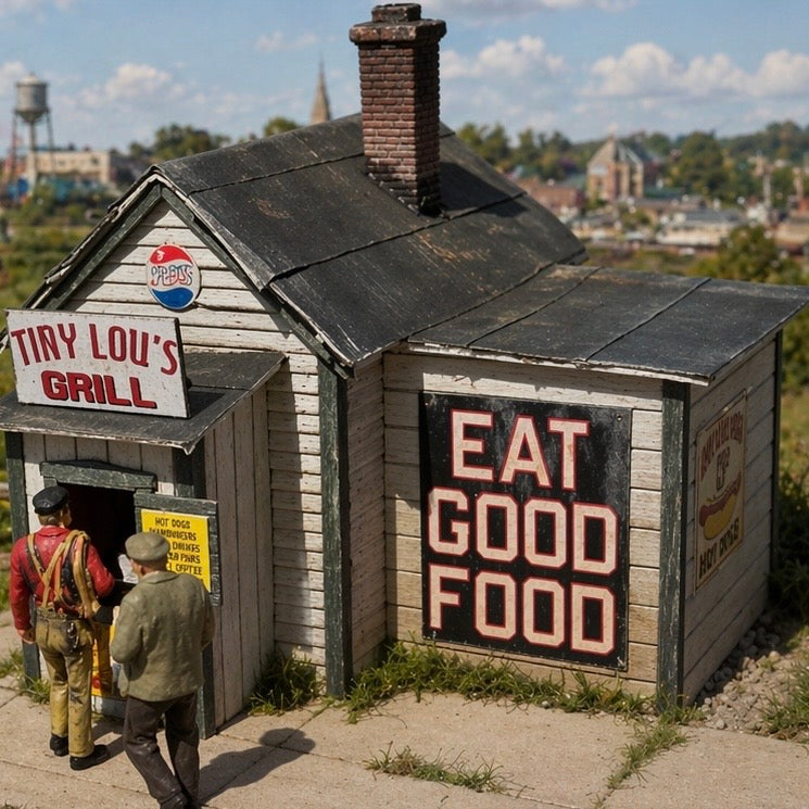 Tiny Lou's Grill - HO Scale Kit