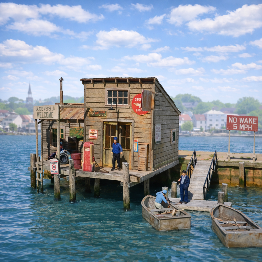 Marshall's Gas Dock - HO Scale Kit