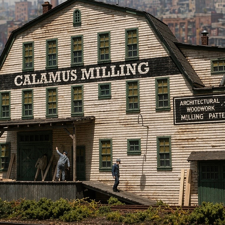 Calamus Milling  - HO Scale Background Kit