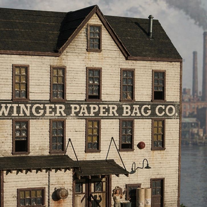 Winger Paper Bag Co. HO Scale Background Kit