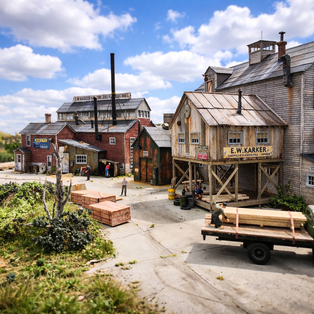 E.W. Karker Saw & Planing Mill - HO Scale Kit