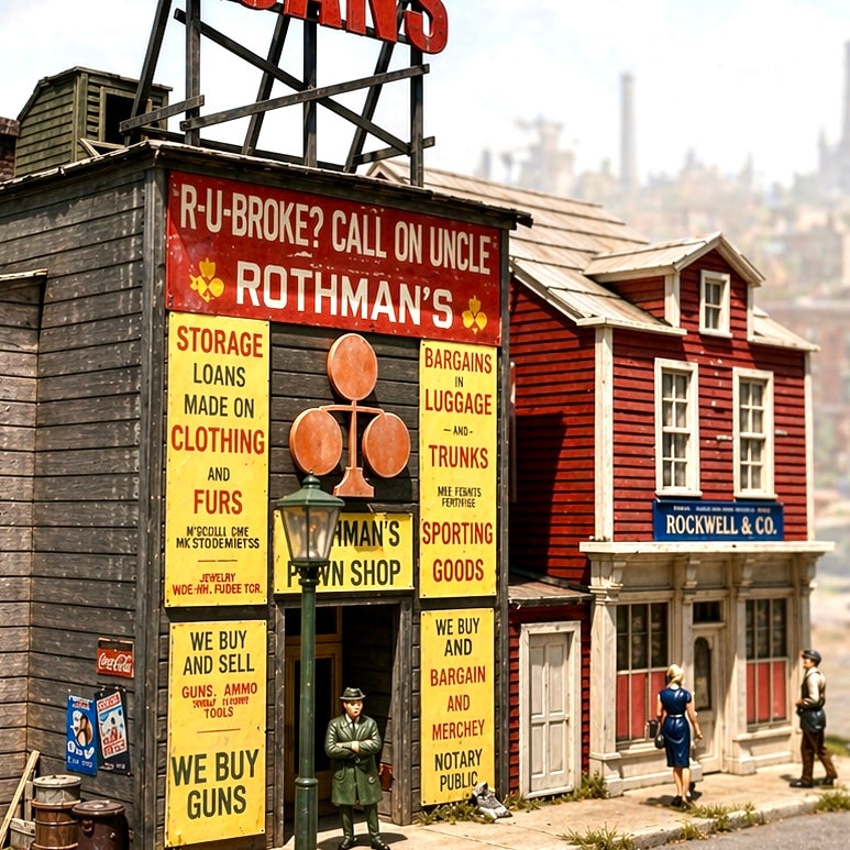 Rothman's Pawnshop & Liquor - HO Scale Kit
