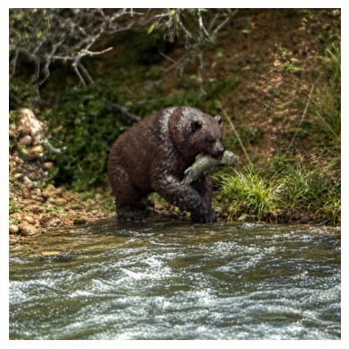 Bear Vs. Fish -  HO Scale Figure