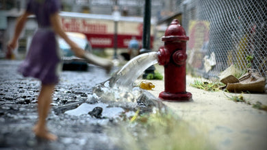Fire Hydrant w/ Water Spilling (2pcs)- Resin Detail Part HO Scale