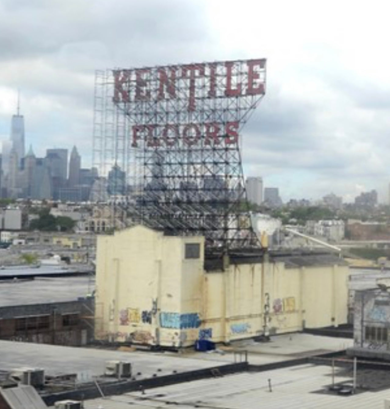 KENTILE FLOORS ROOFTOP  SIGN / FRAME - HO / O / N  Scale Kit