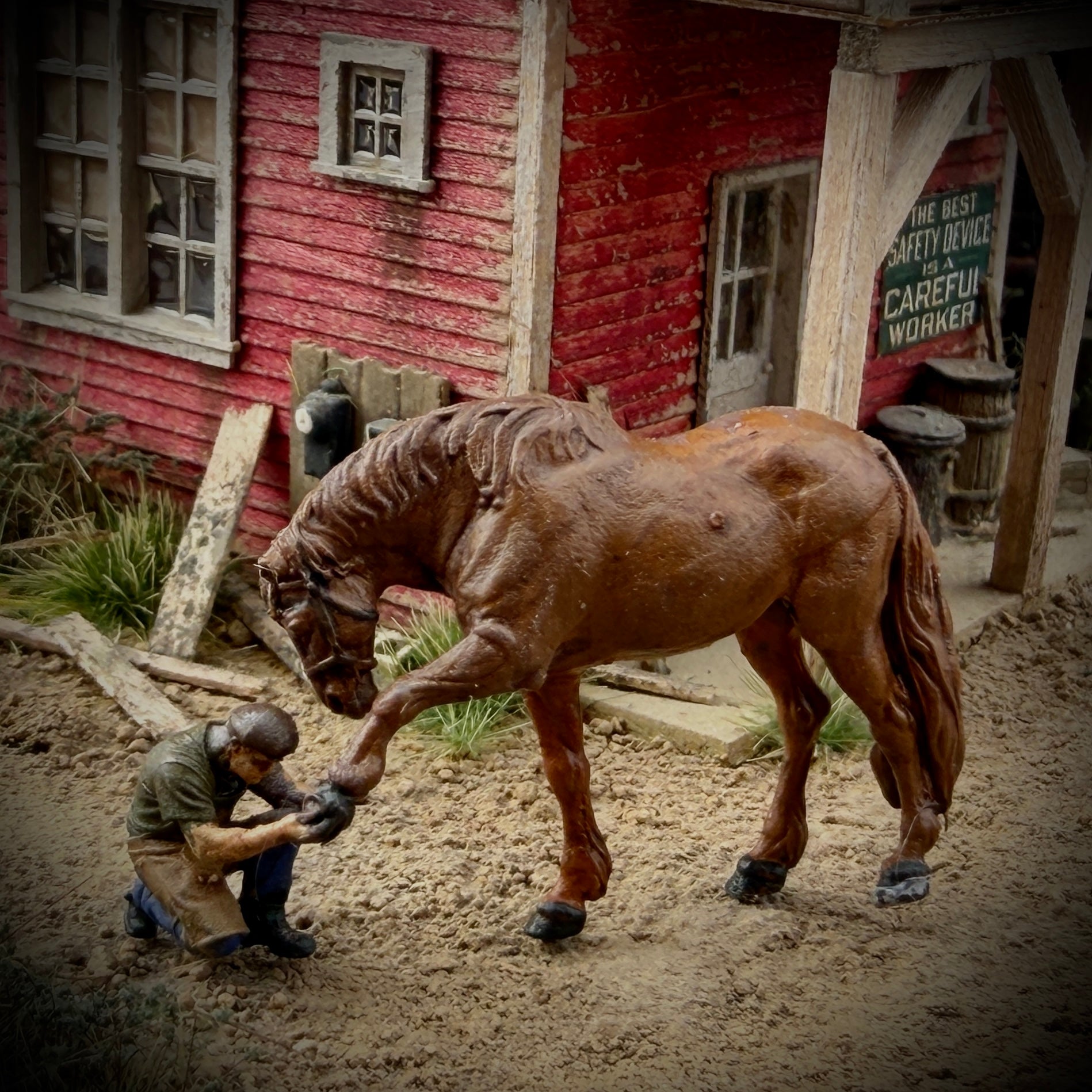 Horseshoe Inspection - HO Scale Figure