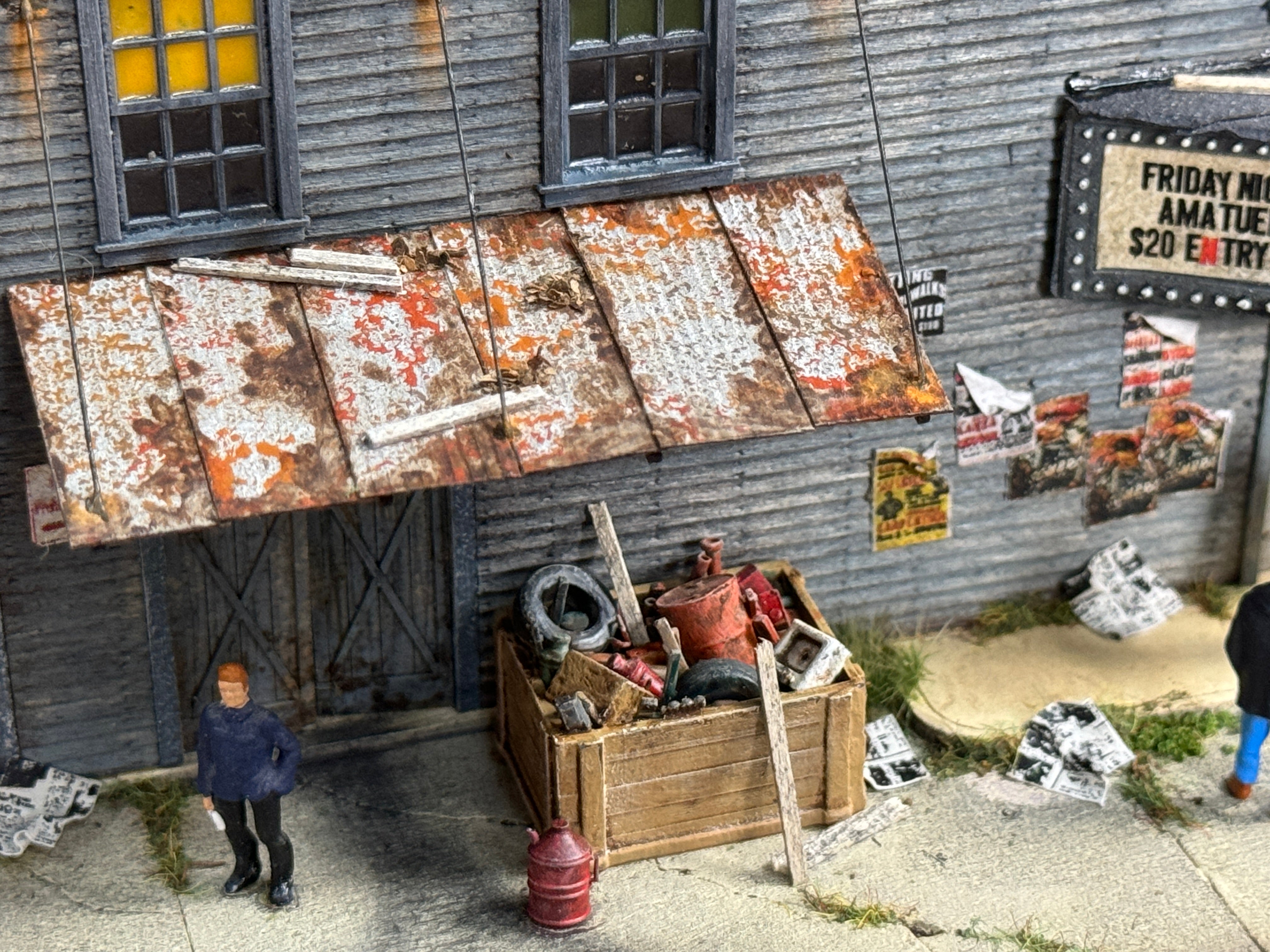 Wood Junk Bin  - Resin Detail Part HO Scale