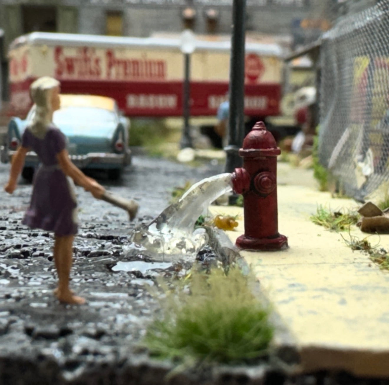 Fire Hydrant w/ Water Spilling (2pcs)- Resin Detail Part HO Scale