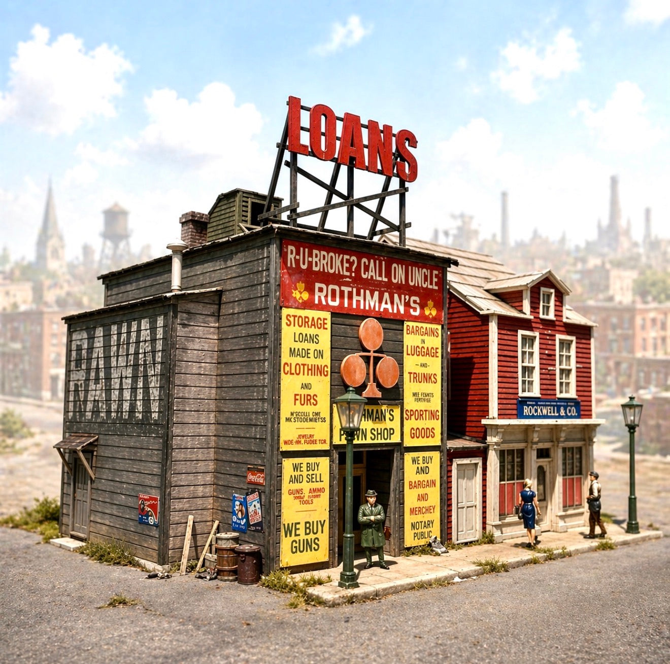 Rothman's Pawnshop & Liquor - HO Scale Kit