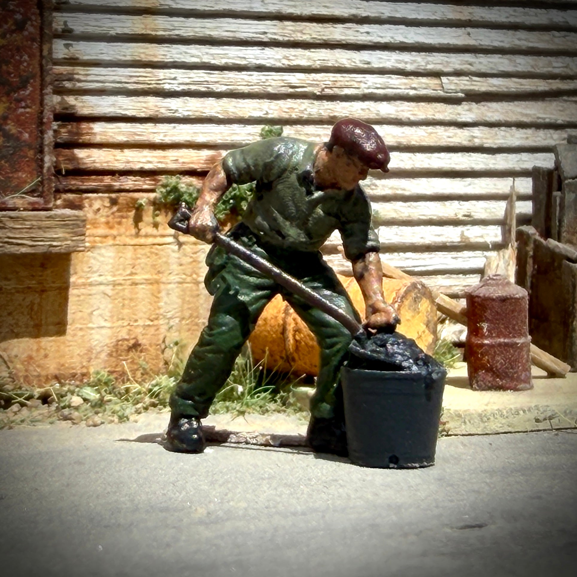 Shoveling Coal - HO Scale Figure