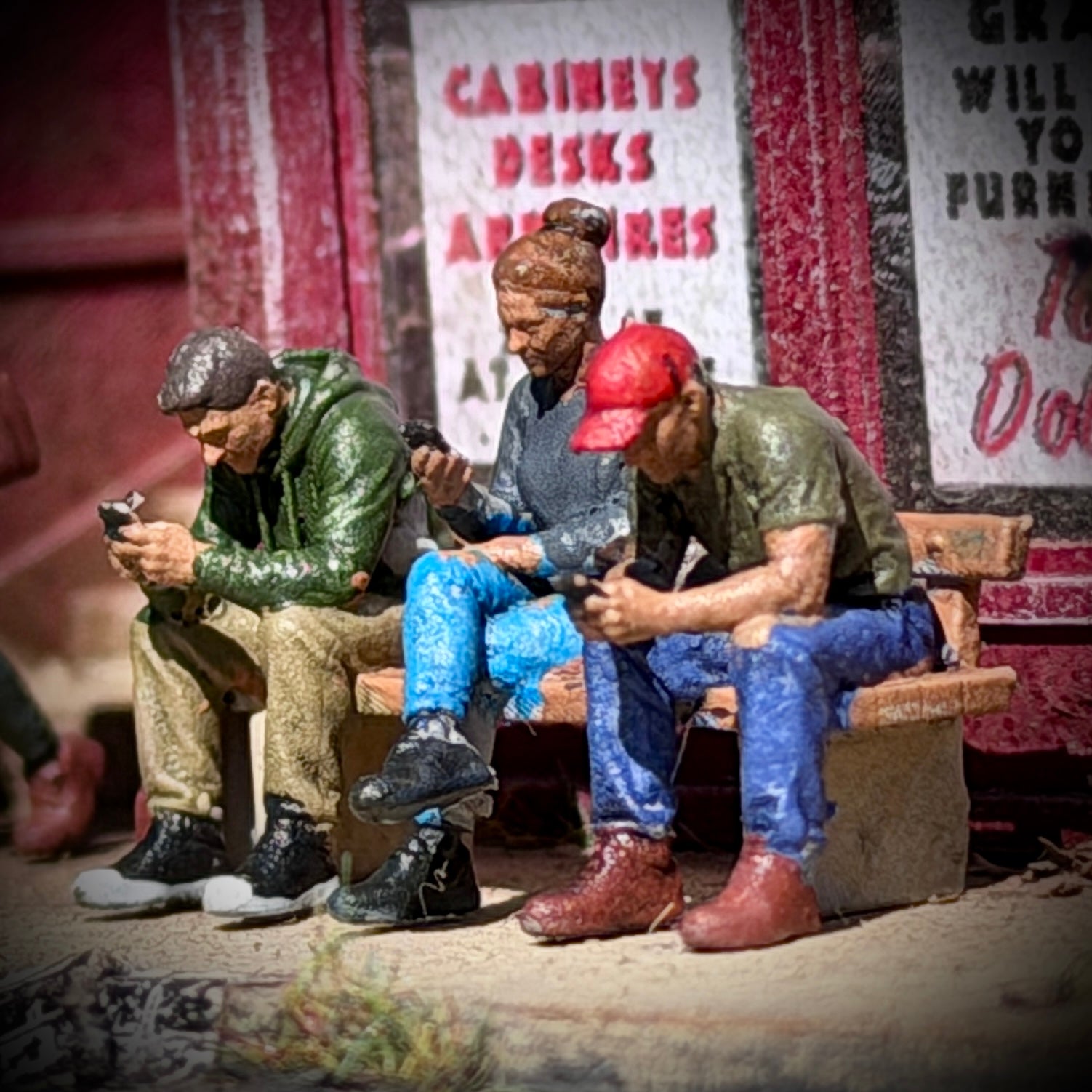 Heads Down- HO Scale Figure