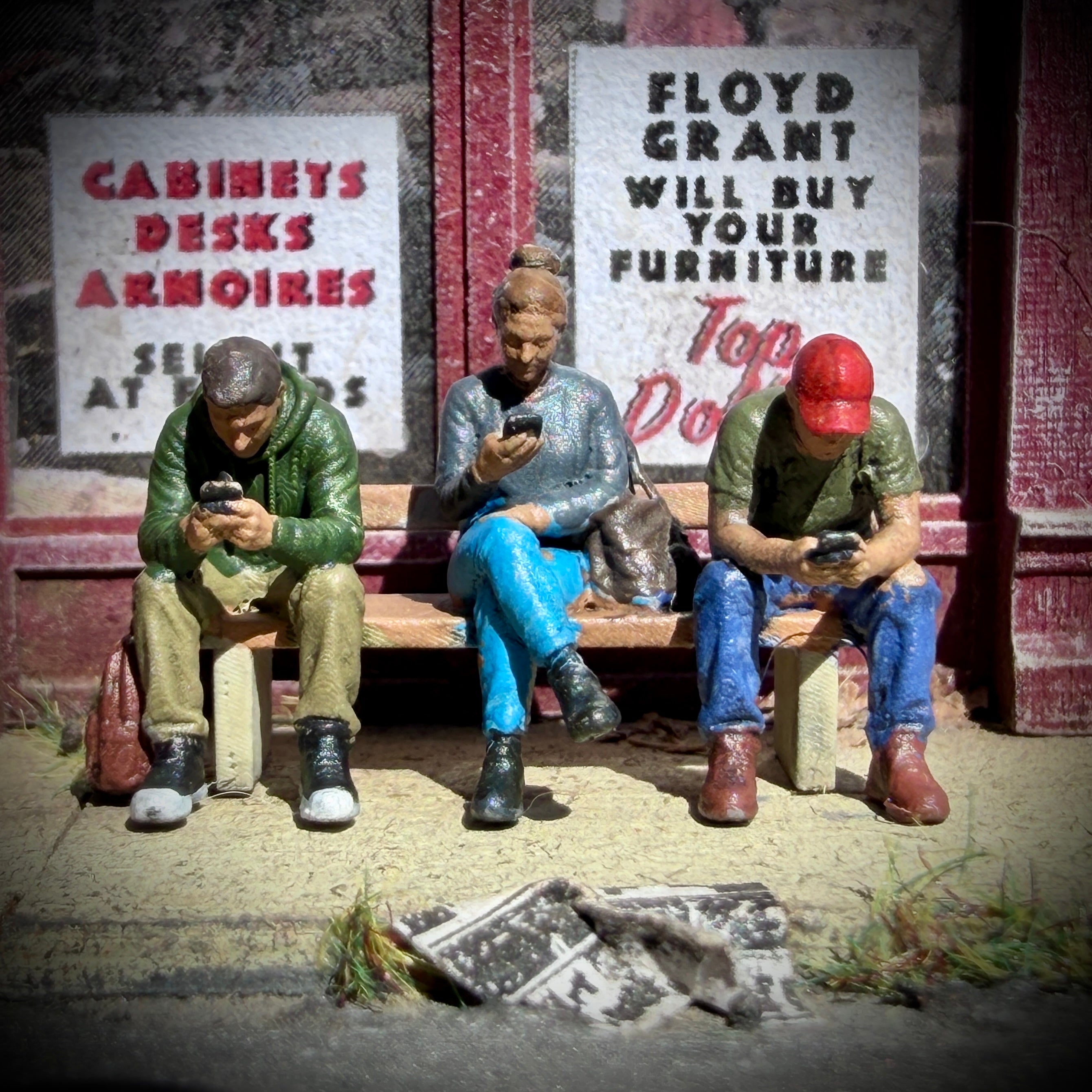 Heads Down- HO Scale Figure