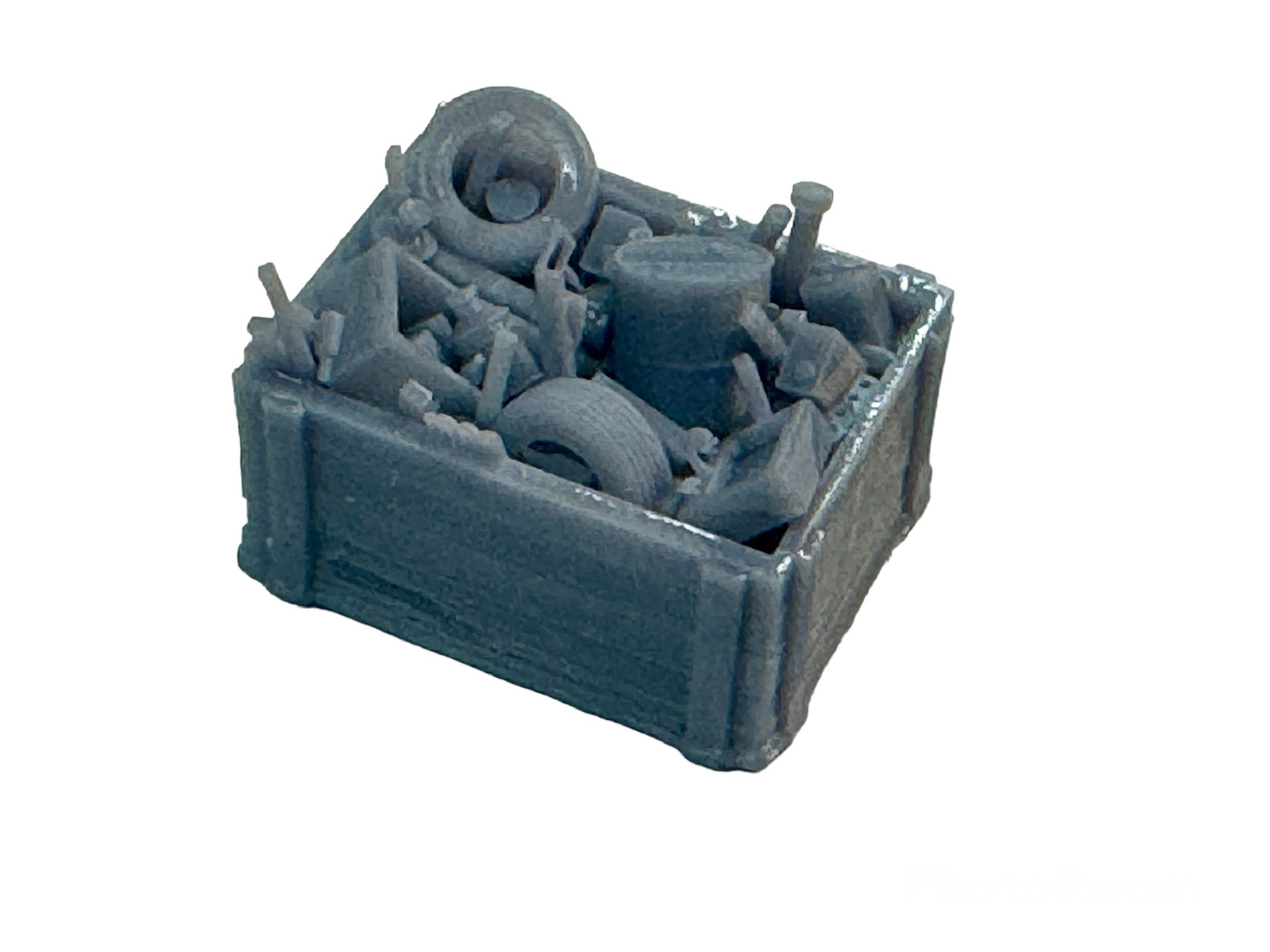 Wood Junk Bin  - Resin Detail Part HO Scale